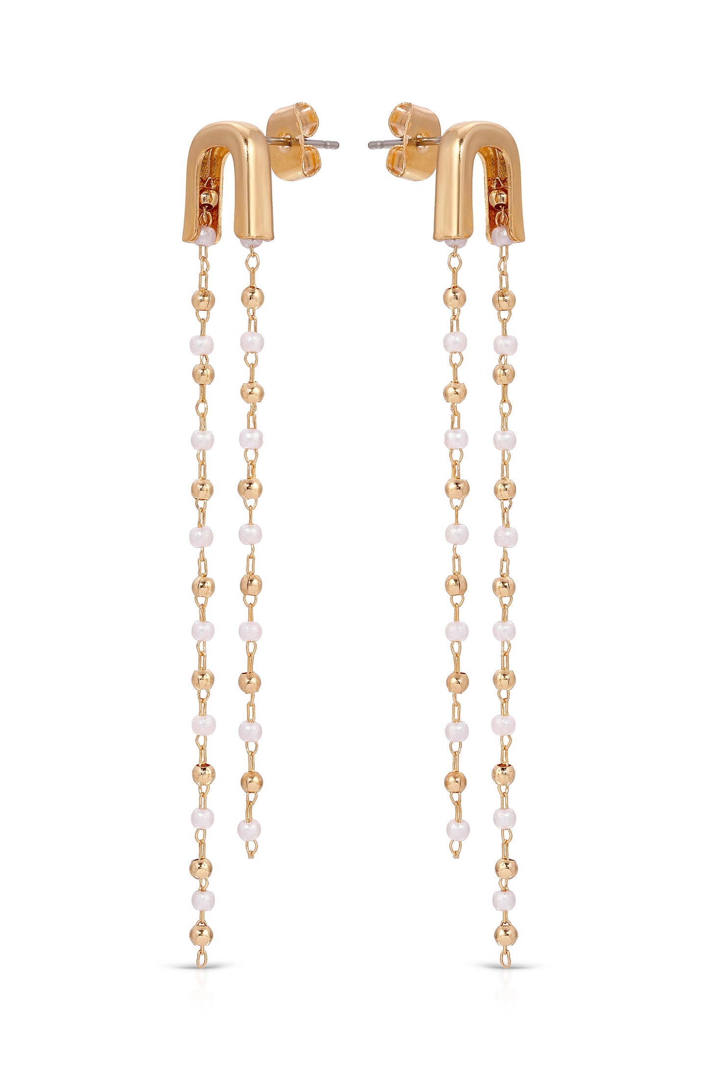 Double Chain Drop Earrings