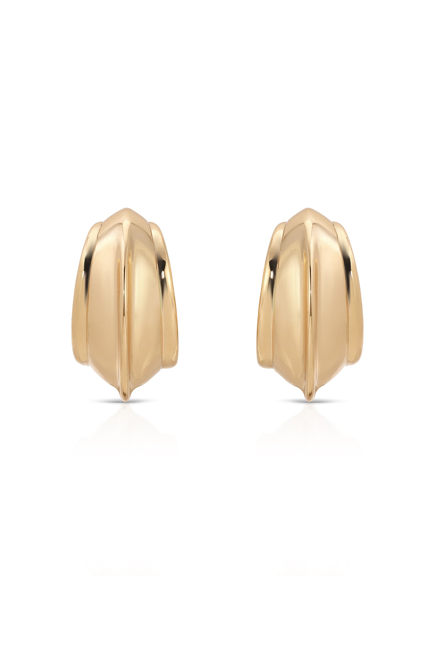 Simple Crescent Earrings front