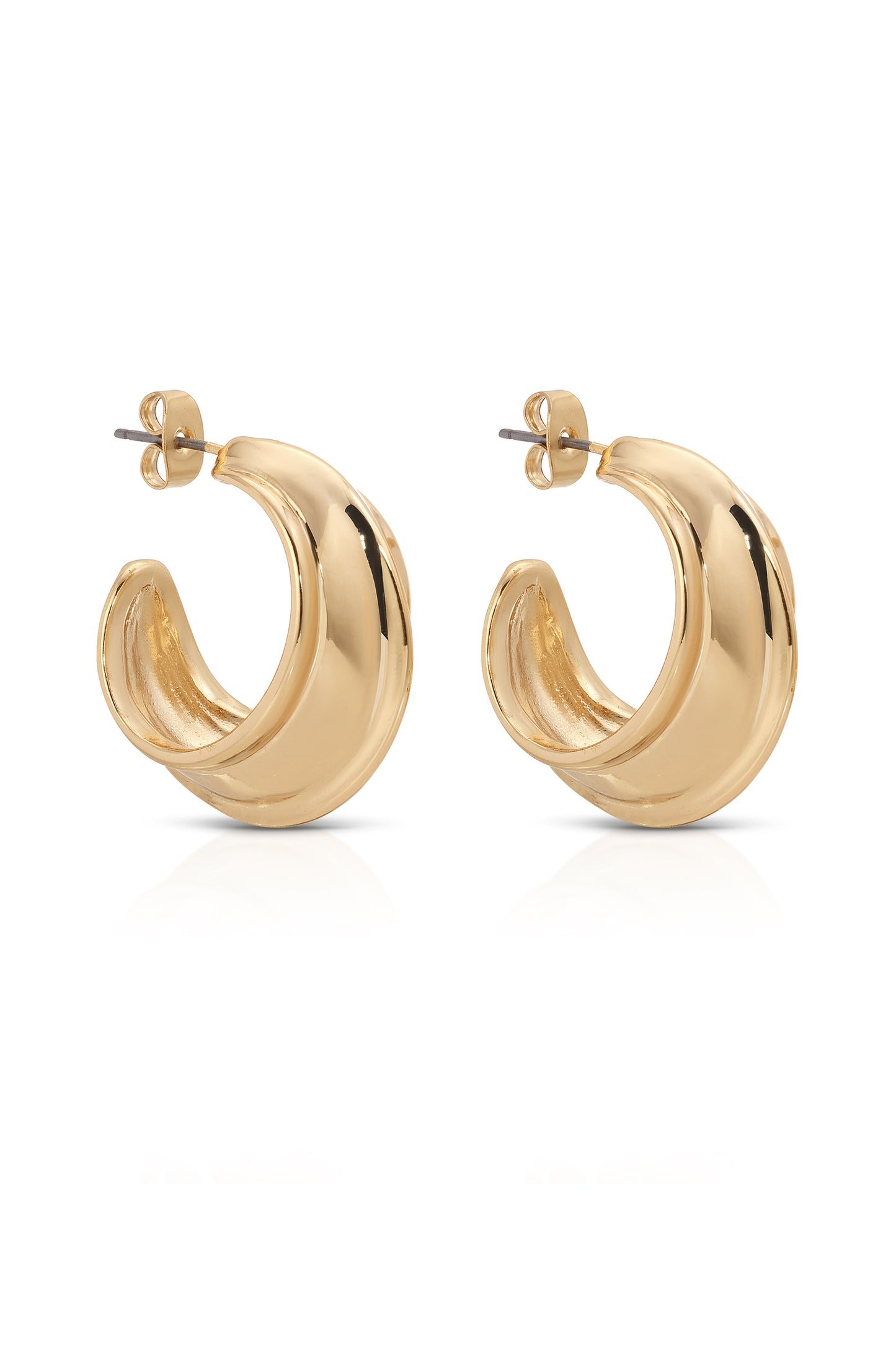 Simple Crescent Earrings side