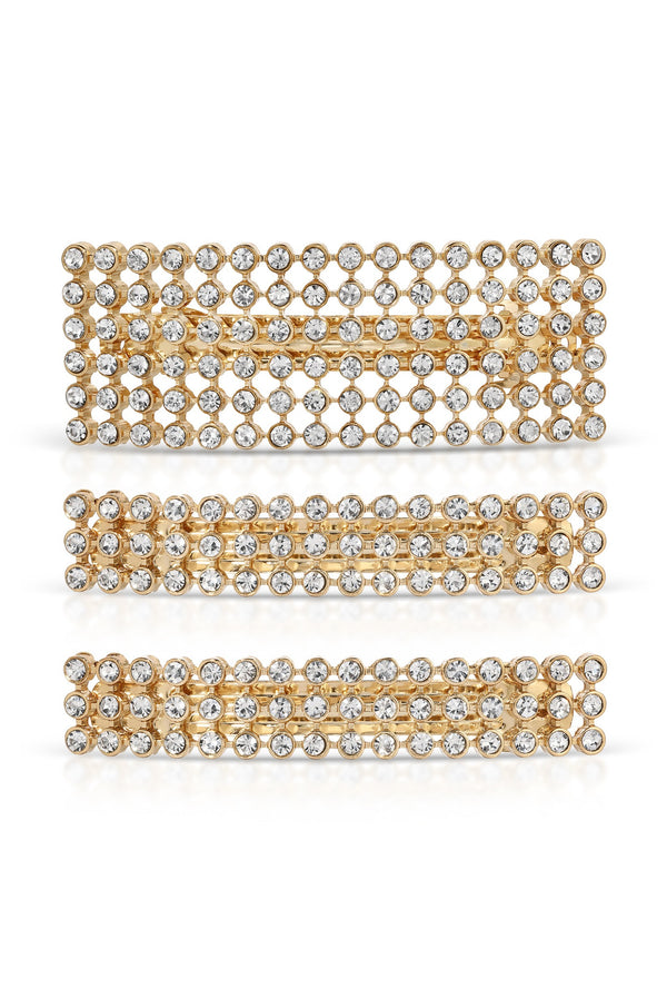 Disco Doll Crystal Barrette Set