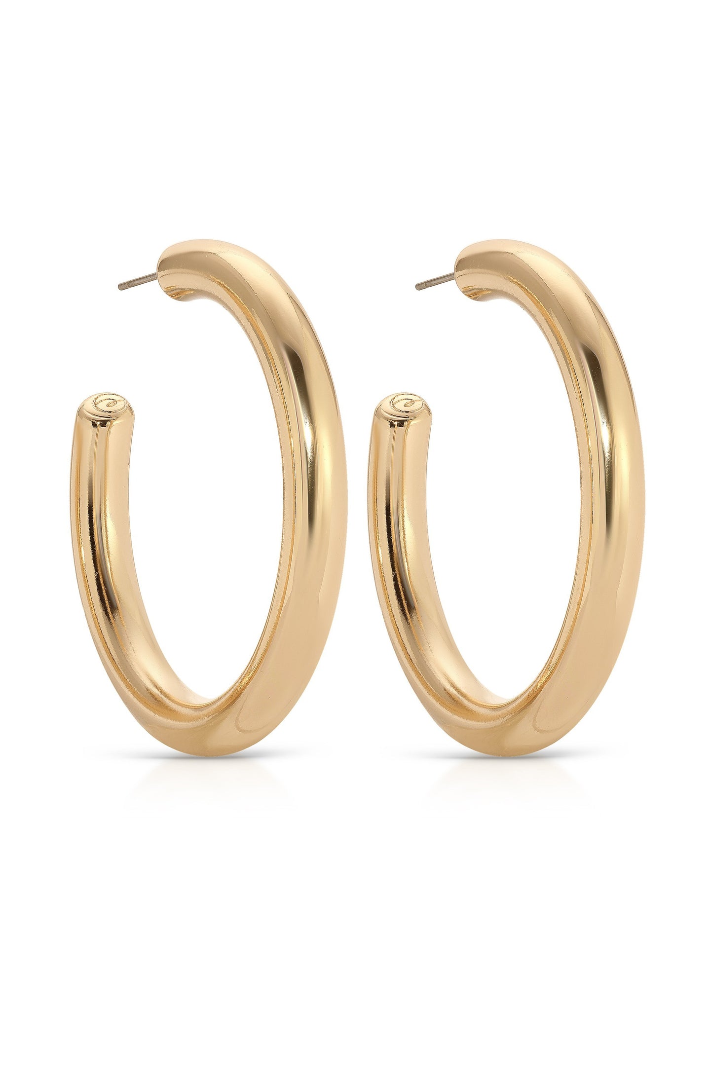 Thick Classic Hoops gold large side