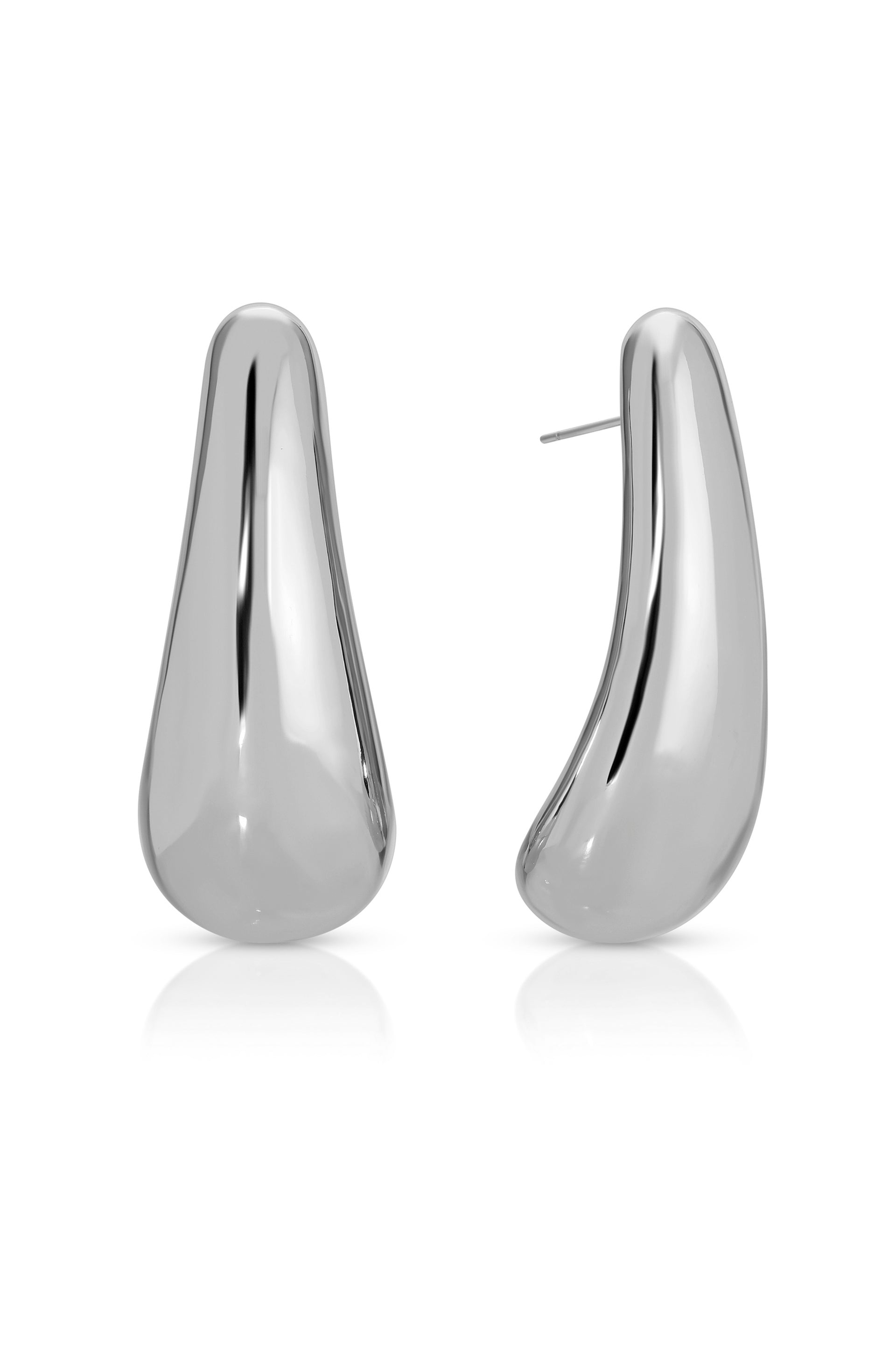 Raindrop Earrings Rhodium Plated 3