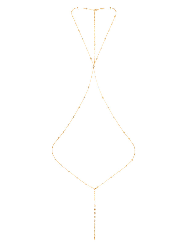 Simple Crystal X Body Chain