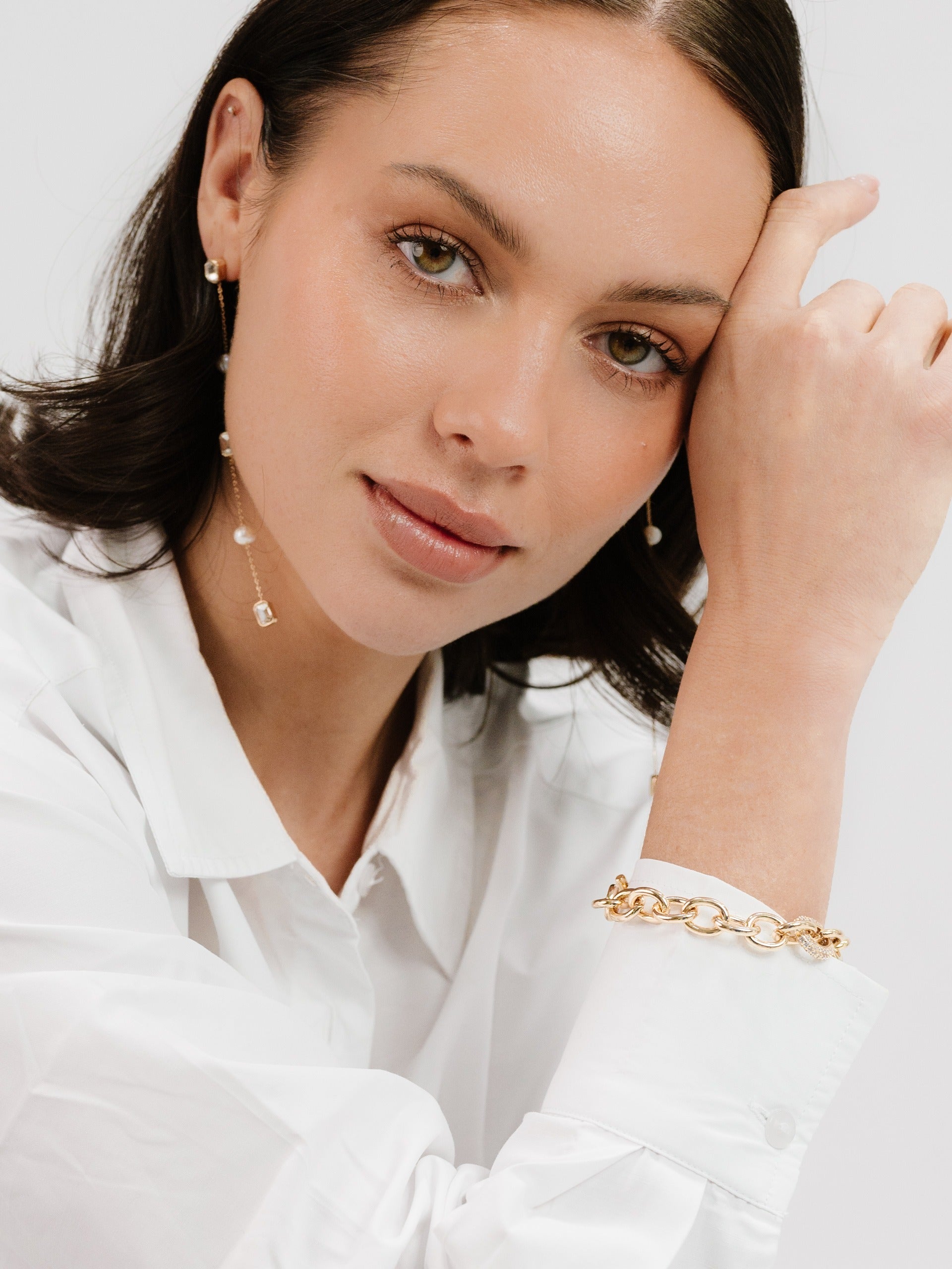 True to You Chain Bracelet on model 6