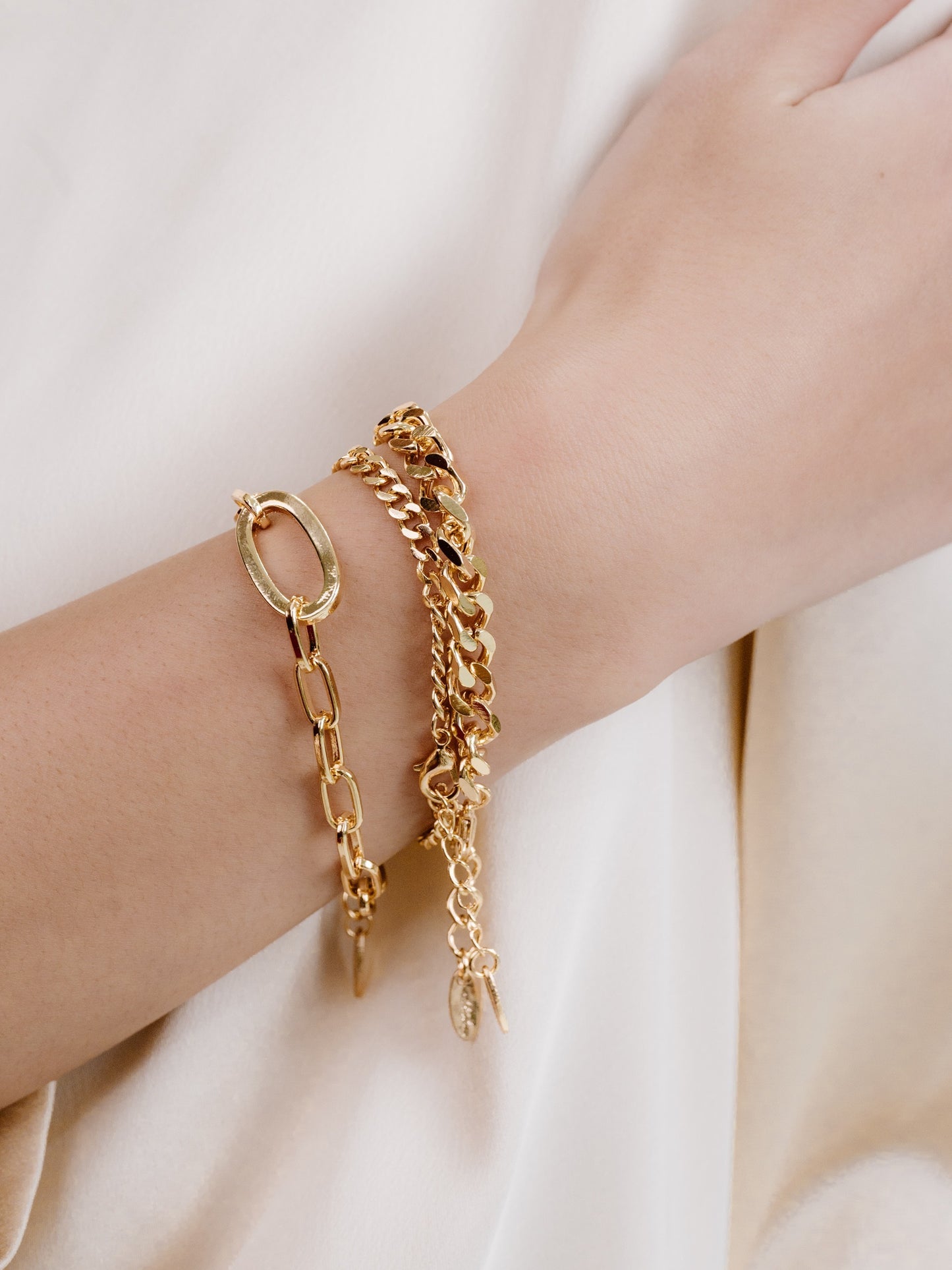 Chain Game Bracelet Set of 3 on model 3