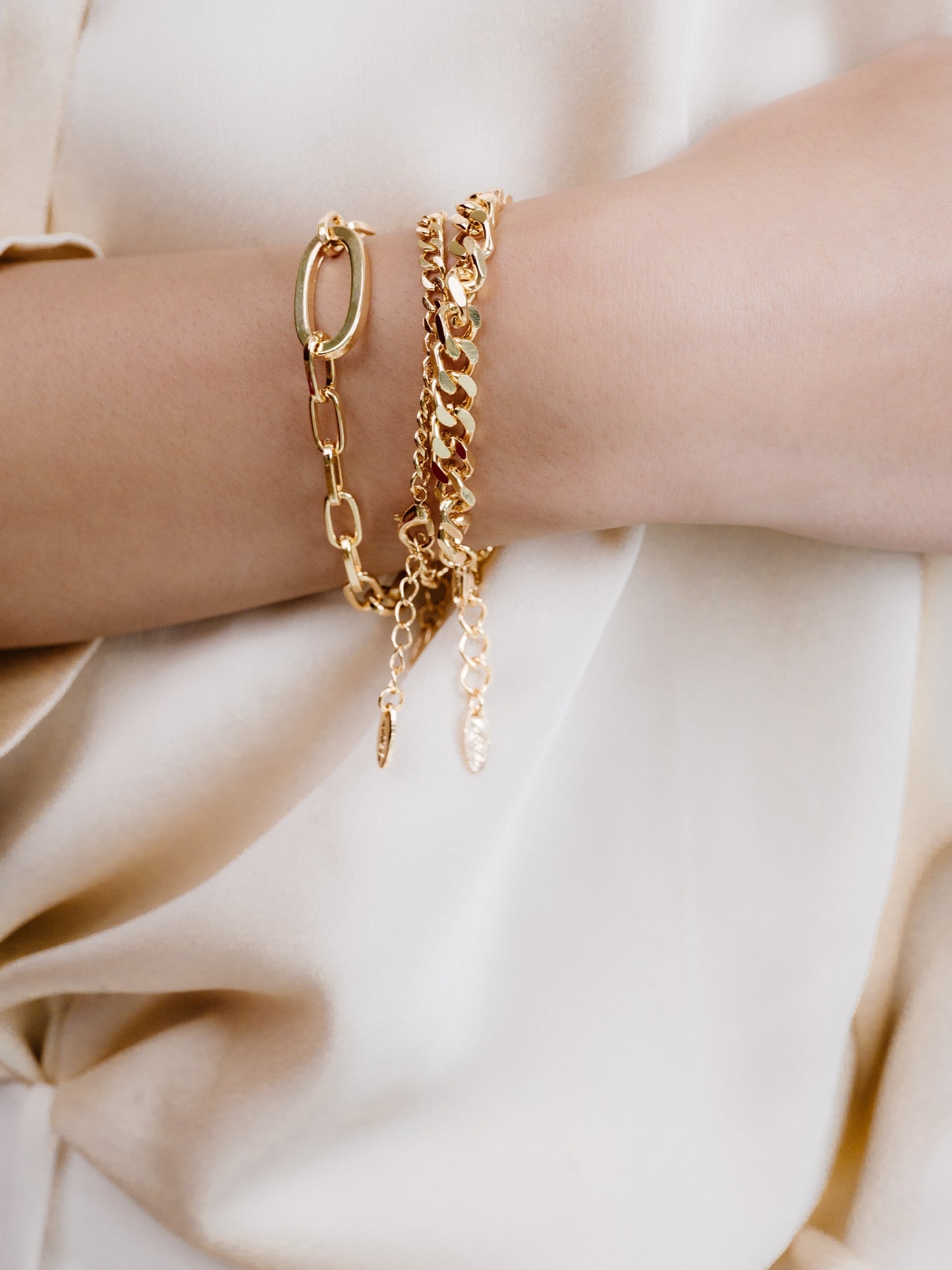 Chain Game Bracelet Set of 3 on model 5