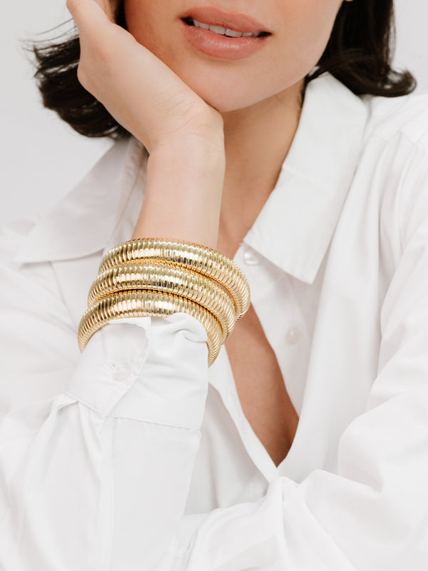Flex Snake Chain Stretch Bracelet Set Second
