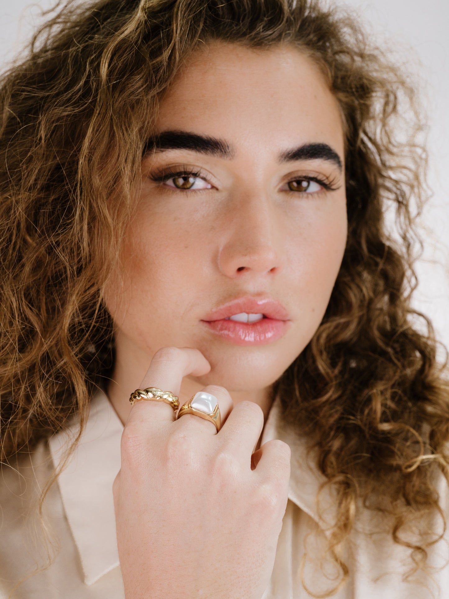 Ultimate Babe Ring Set on model 6