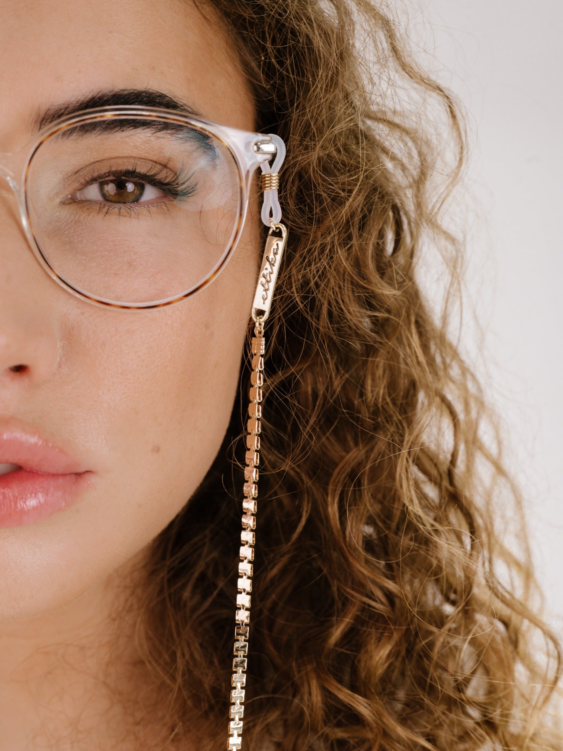 Desert Dweller Glasses Chain on model 2