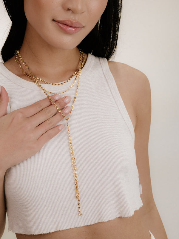 Royal Layered Chain Lariat Necklace Second