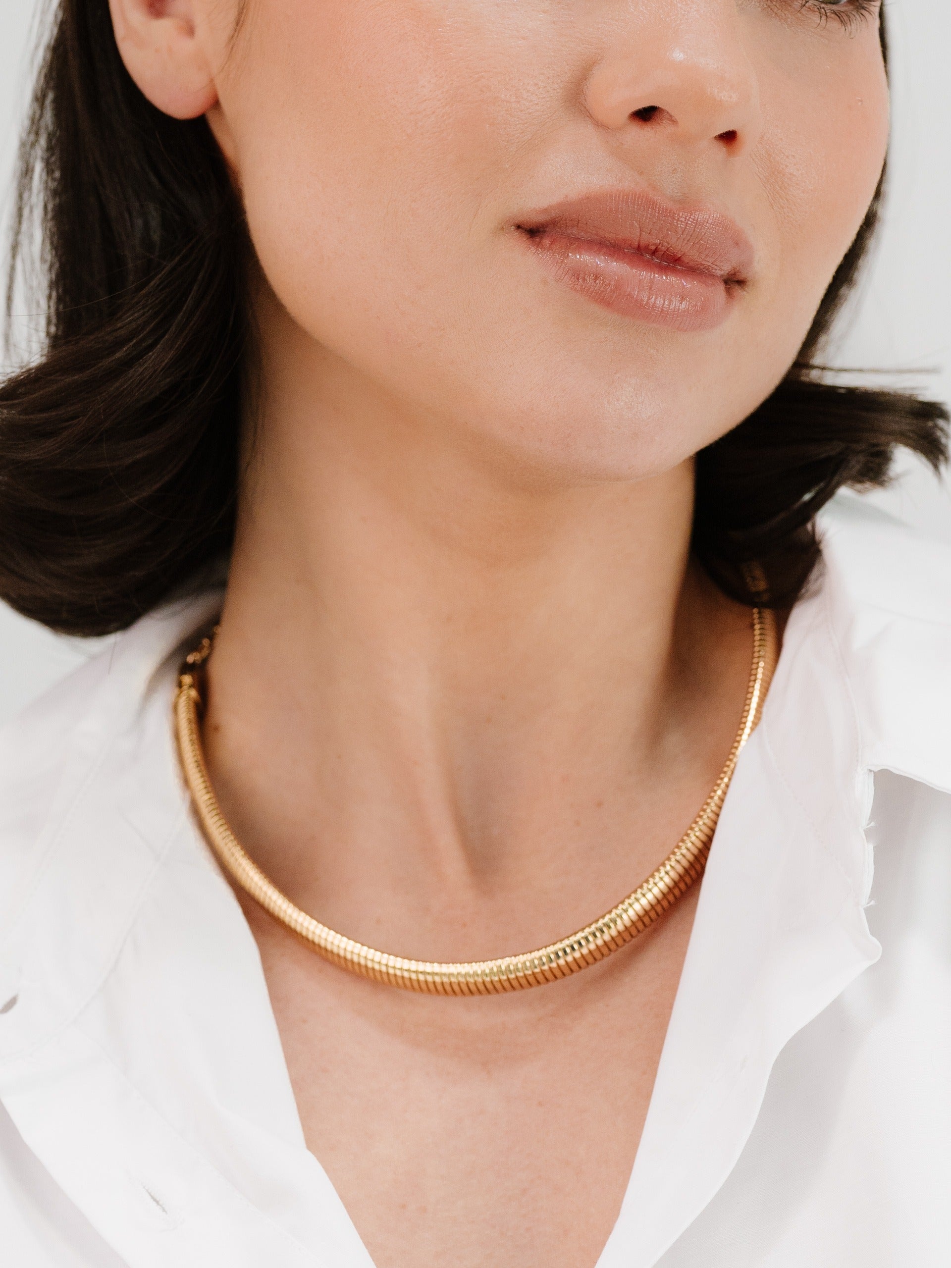 Flex Snake Chain Necklace 18k Gold Plated model 5