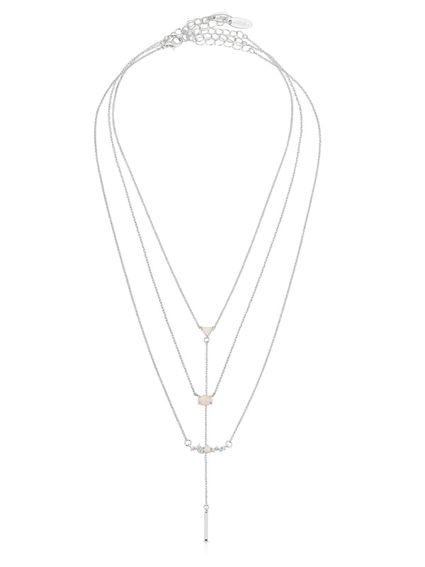 Layered Opal Lariat Necklace Set of 3 Second
