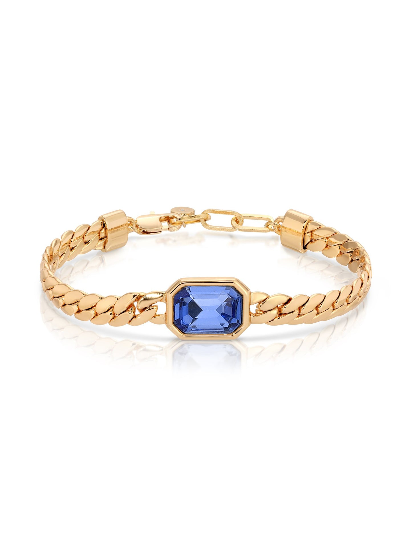 Deco Bracelet Sapphire Crystal with 18k Gold Plating