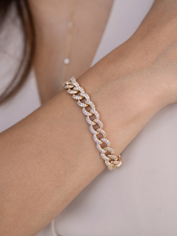 Embellished Pave Chain Bracelet Second