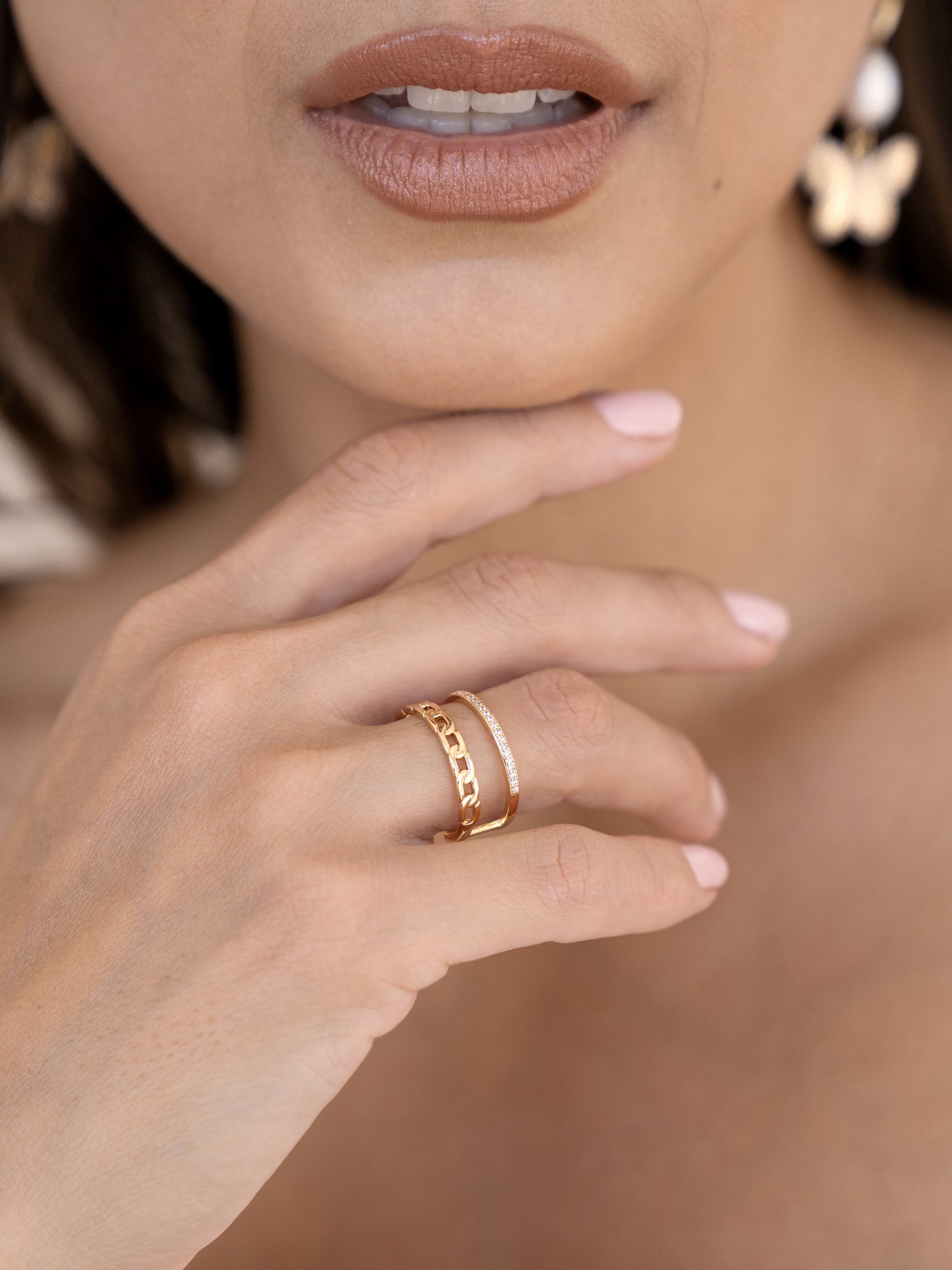 Wanderer Crystal Ring on model