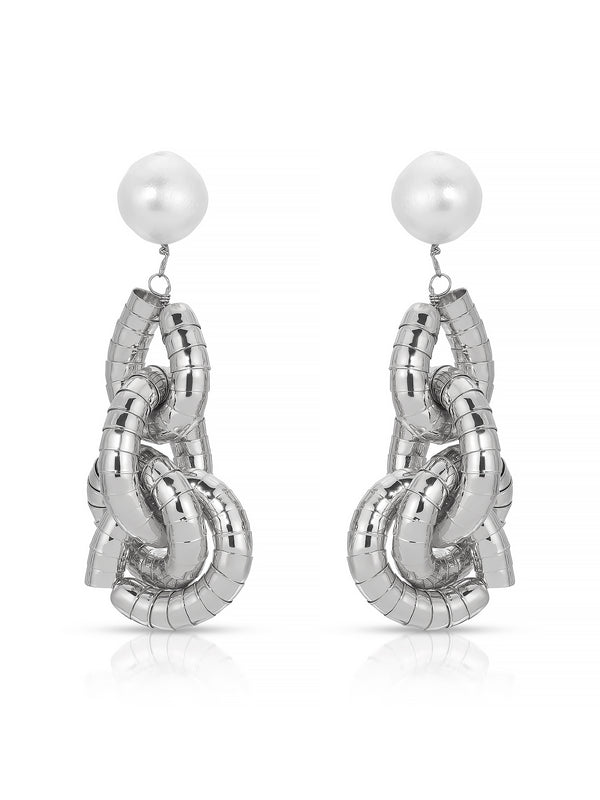 Liquid Gold Pearl Drop Earrings