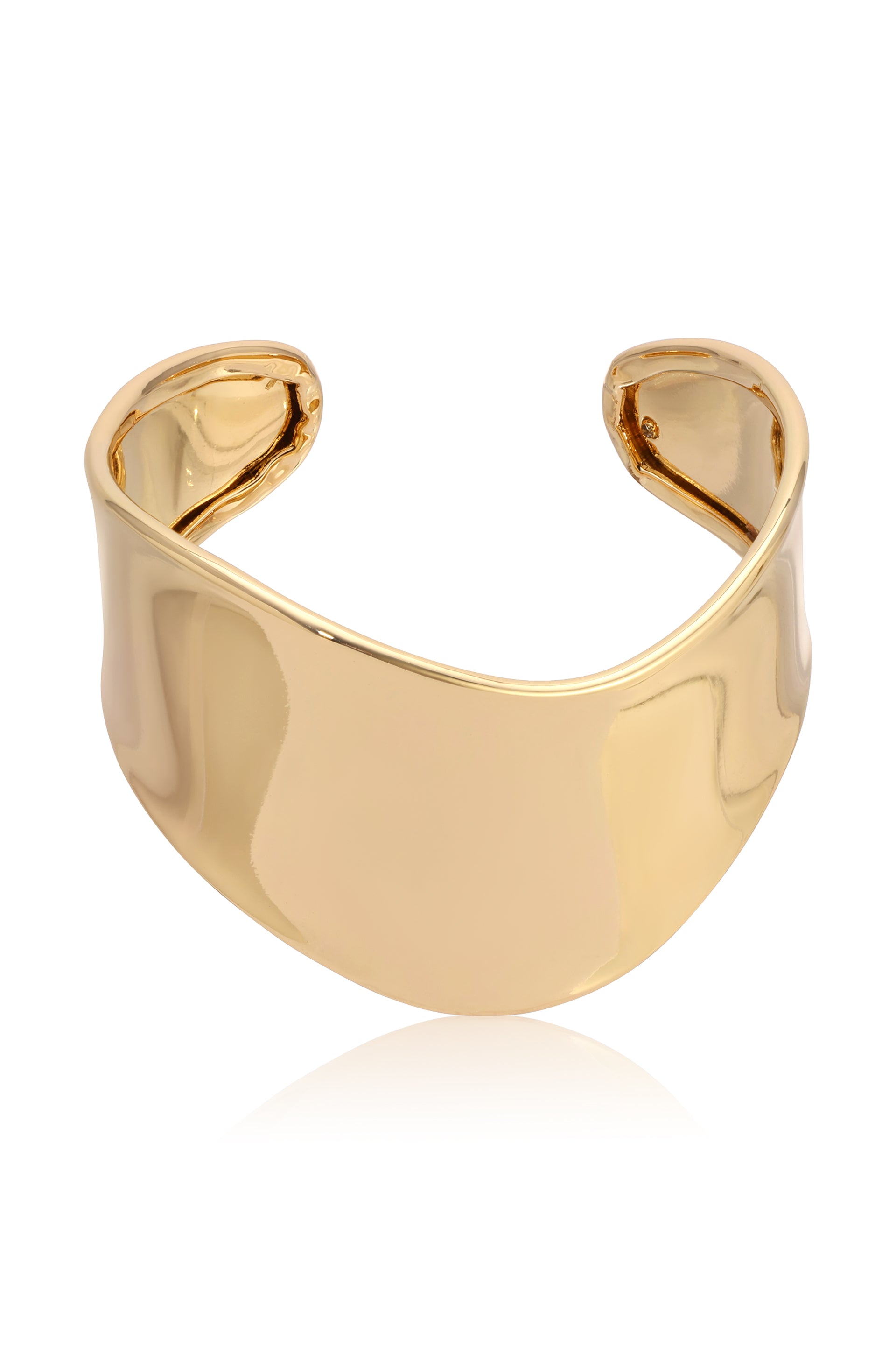 Smooth Cuff Bracelet 18k Gold Plated