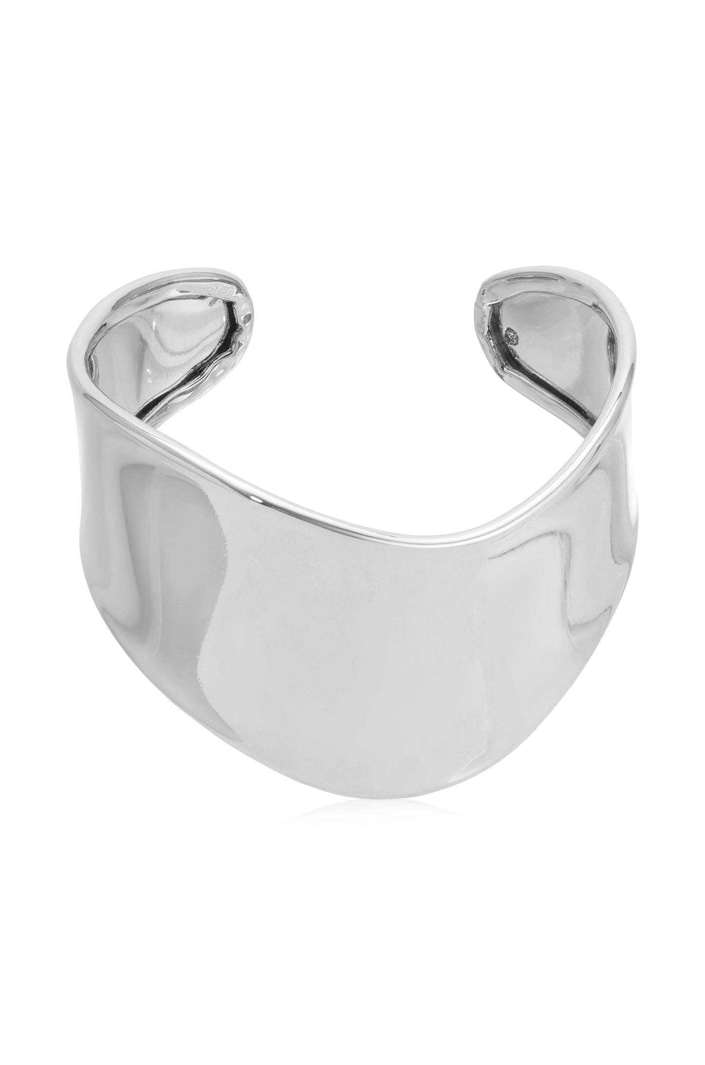 Smooth Cuff Bracelet Silver Plated