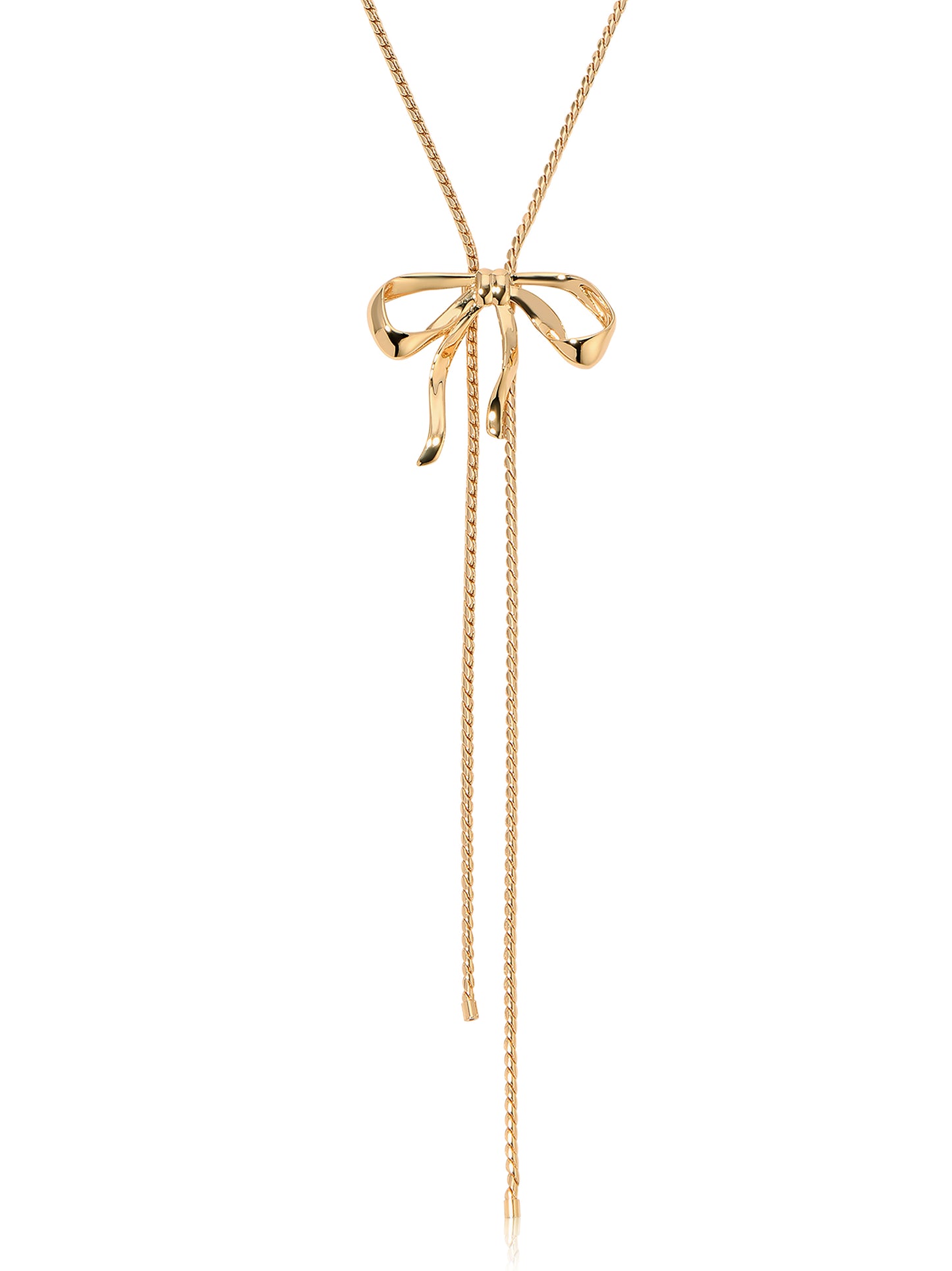 Bow Organica Bolo Necklace 18k Gold Plated