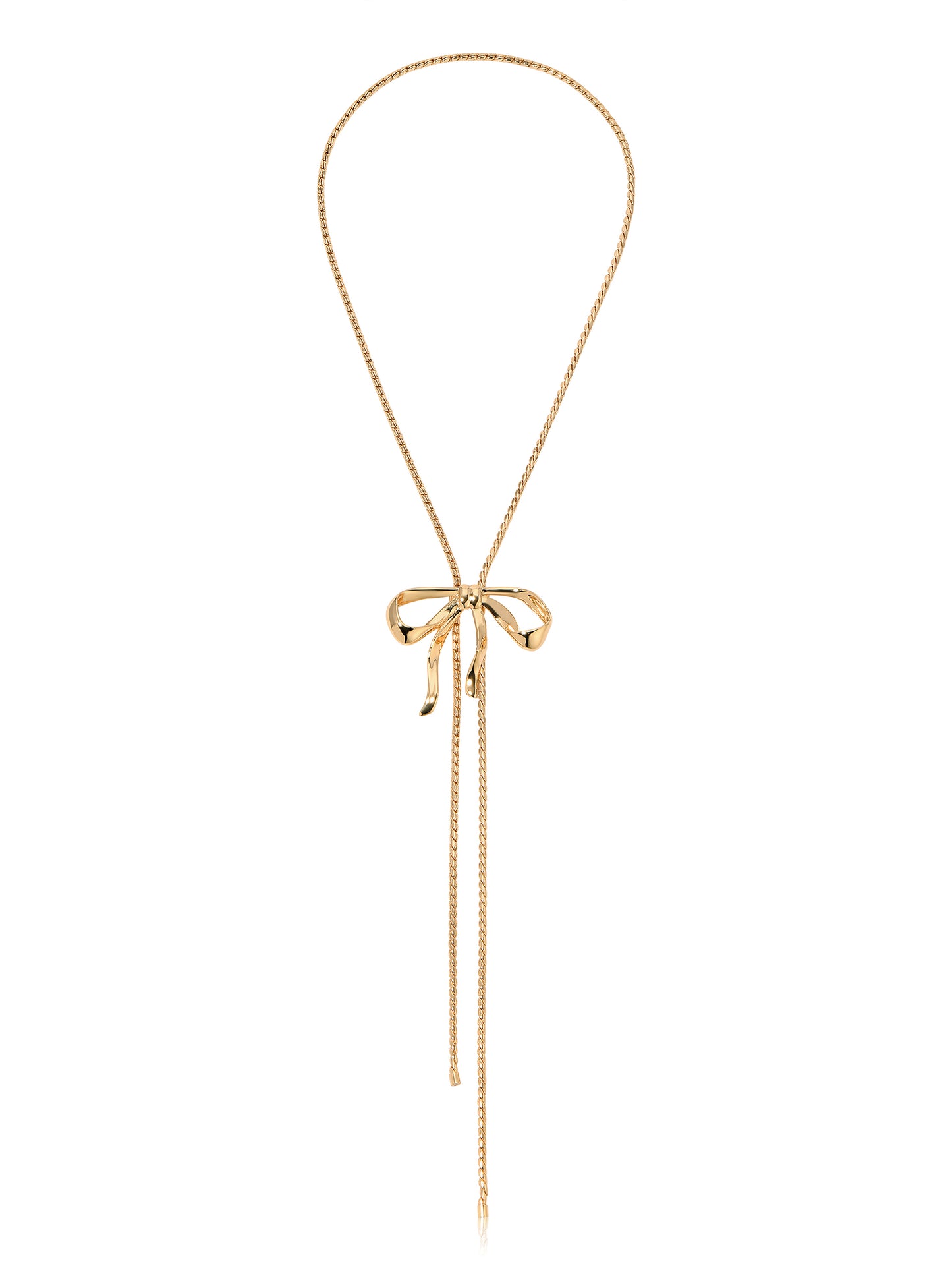 Bow Organica Bolo Necklace 18k Gold Plated 2