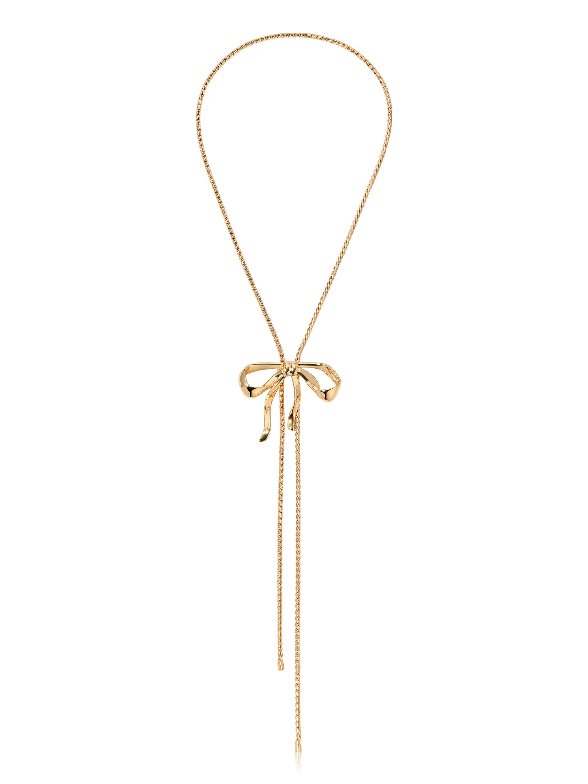 Bow Organica Bolo Necklace 18k Gold Plated 2