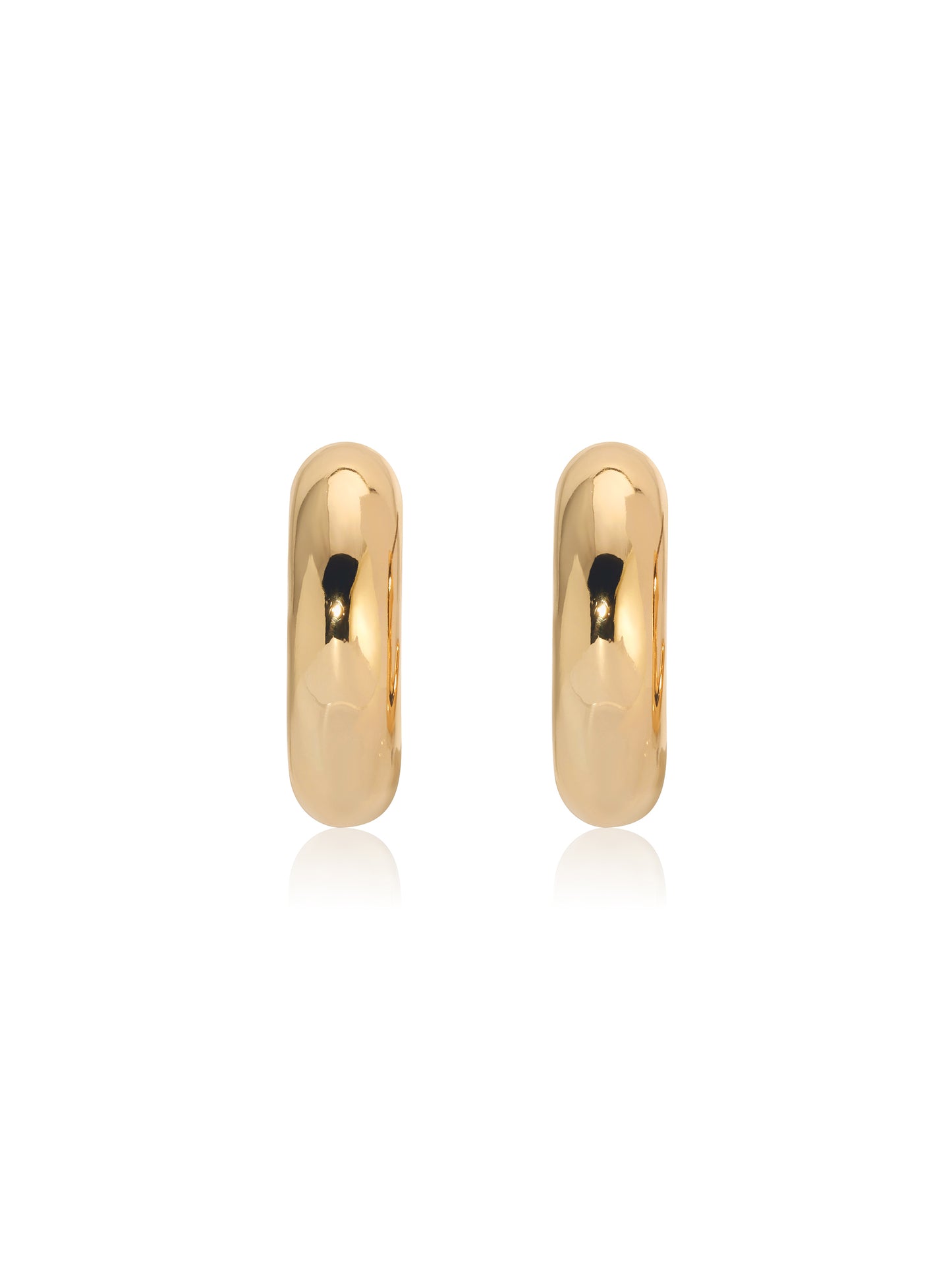 Mini Thick Classic Hoops 18k Gold Plated 2