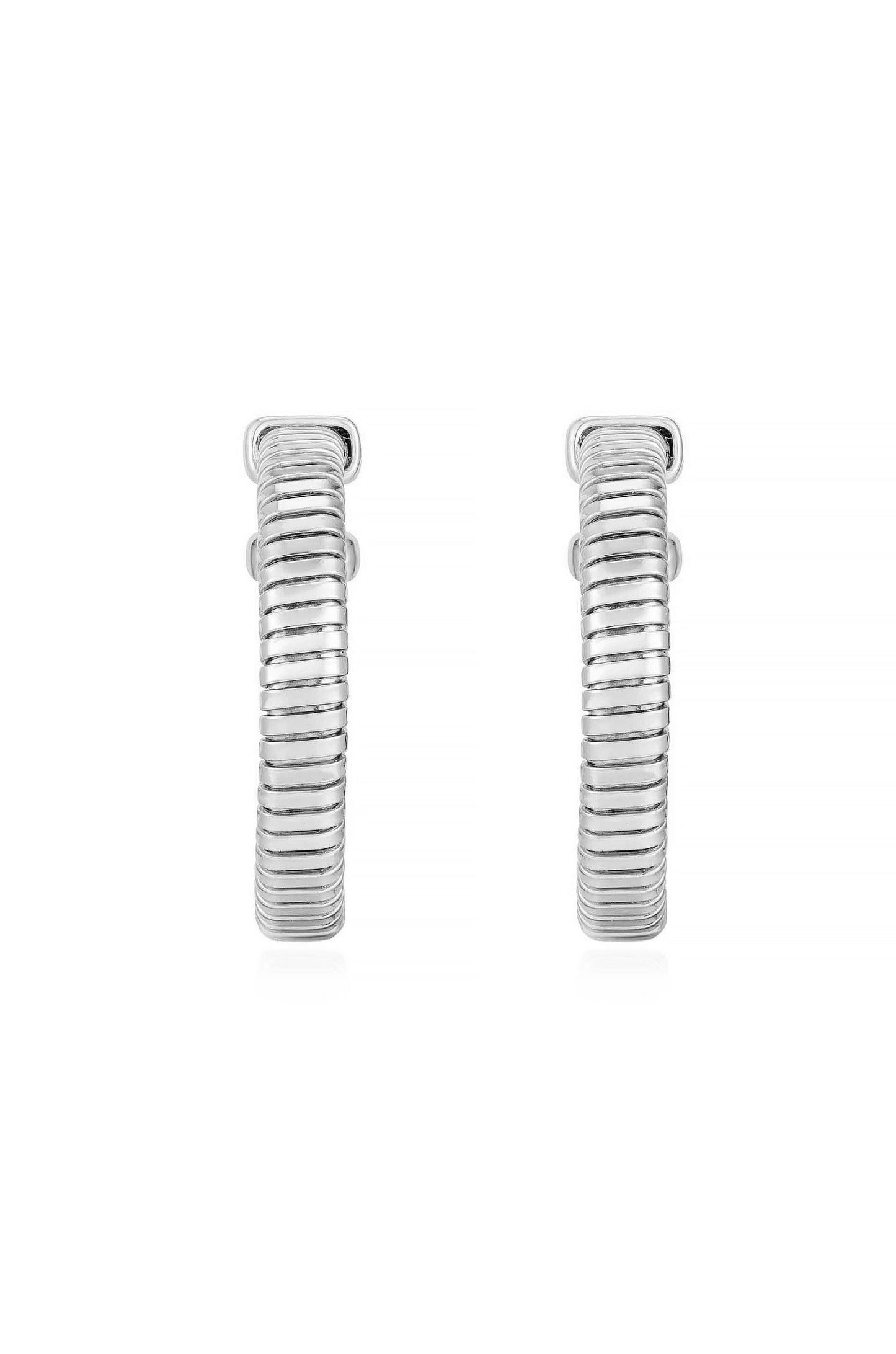 Flex Hoops Rhodium Plated