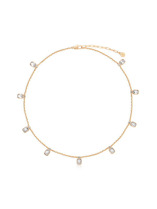 Emerald Deco Charm Necklace