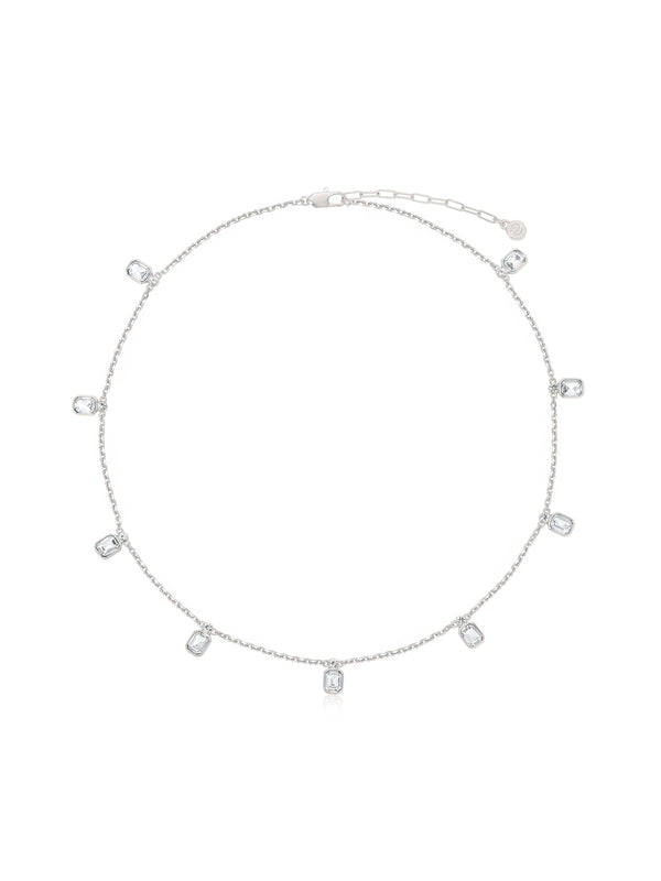 Emerald Deco Charm Necklace