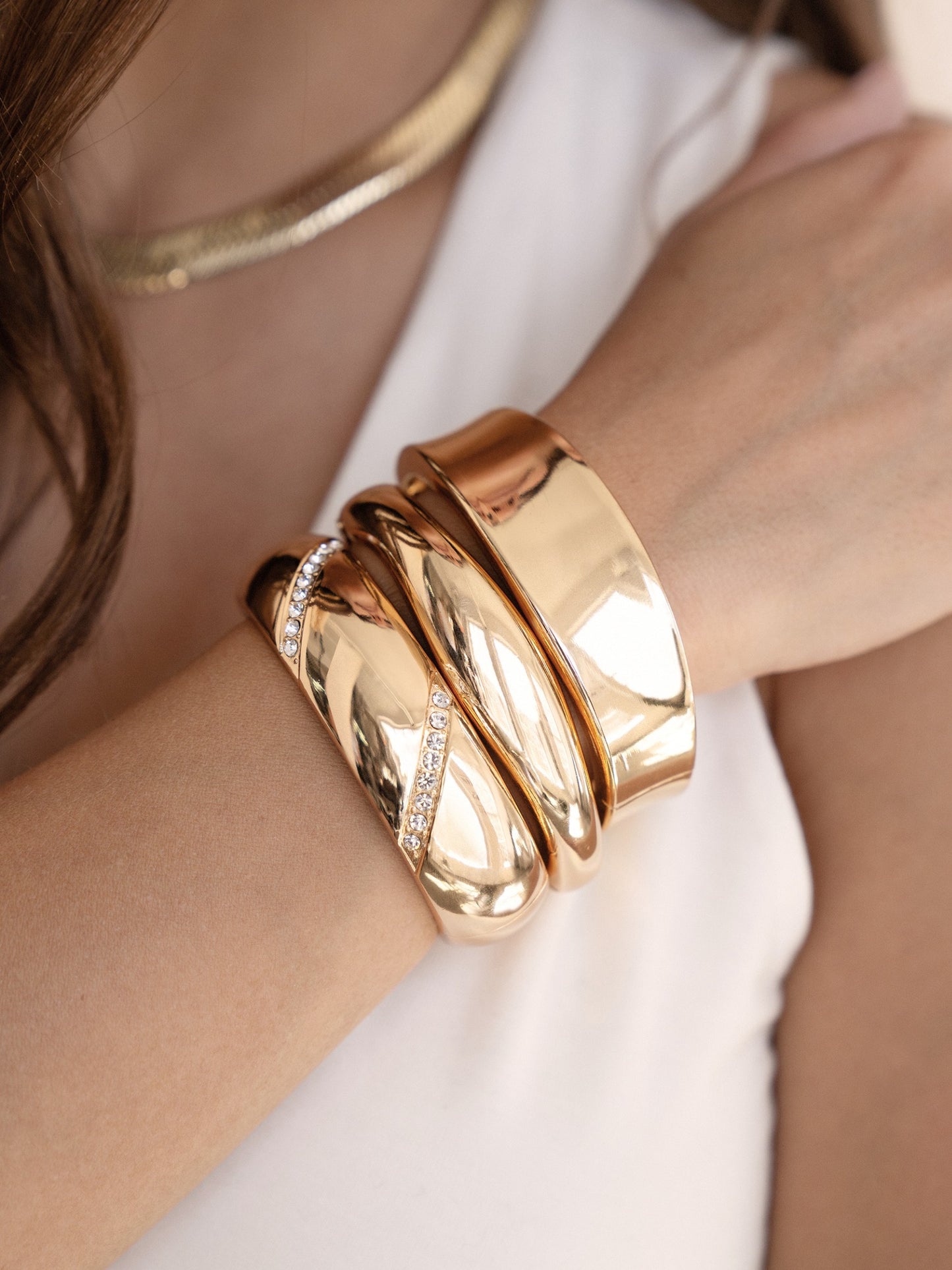 Dreamy Dome Bangle 18k Gold Plated model 2