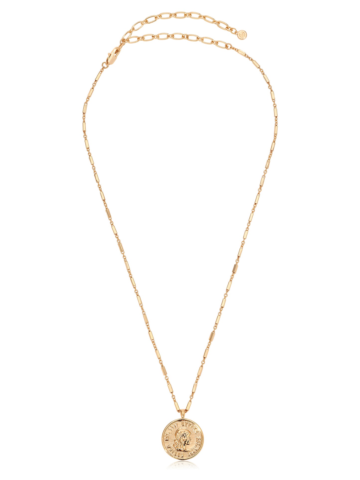 Three Coins Necklace Set 18k Gold Plated 4