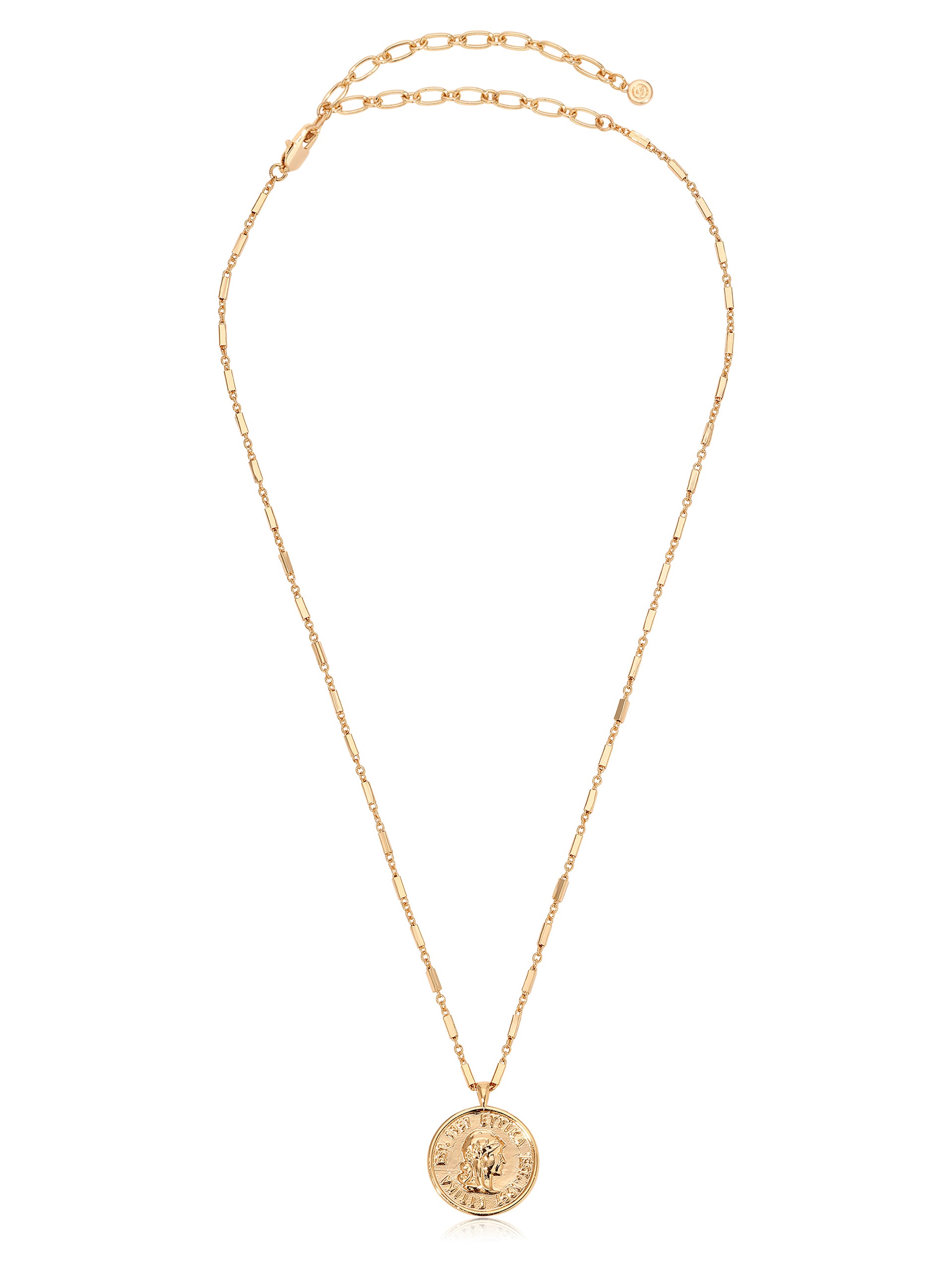 Three Coins Necklace Set 18k Gold Plated 4