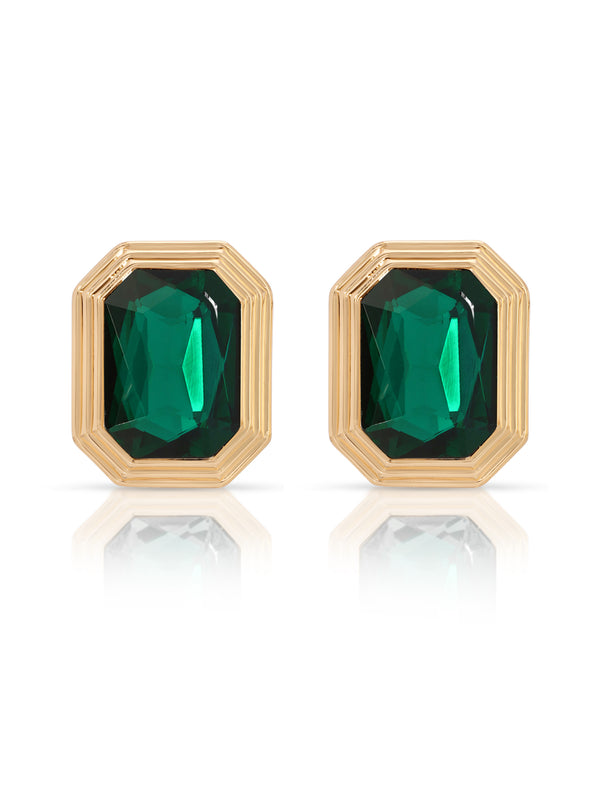 Emerald Deco Earrings