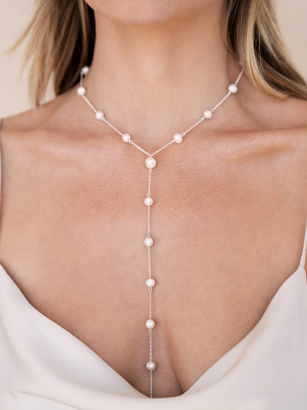 Dripping Pearl Lariat Necklace Second