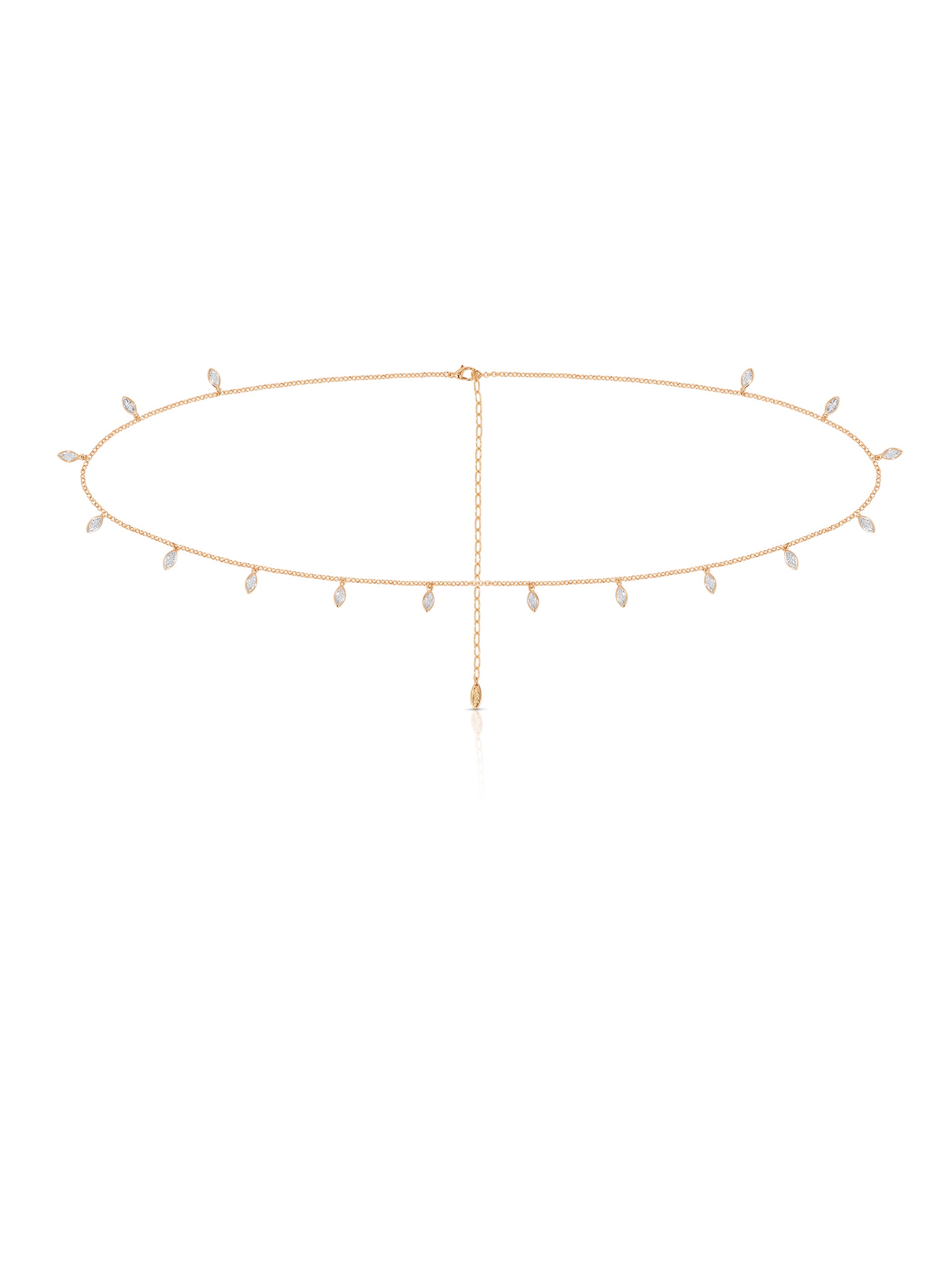 Crystal Droplet Thin Cha Body Chain