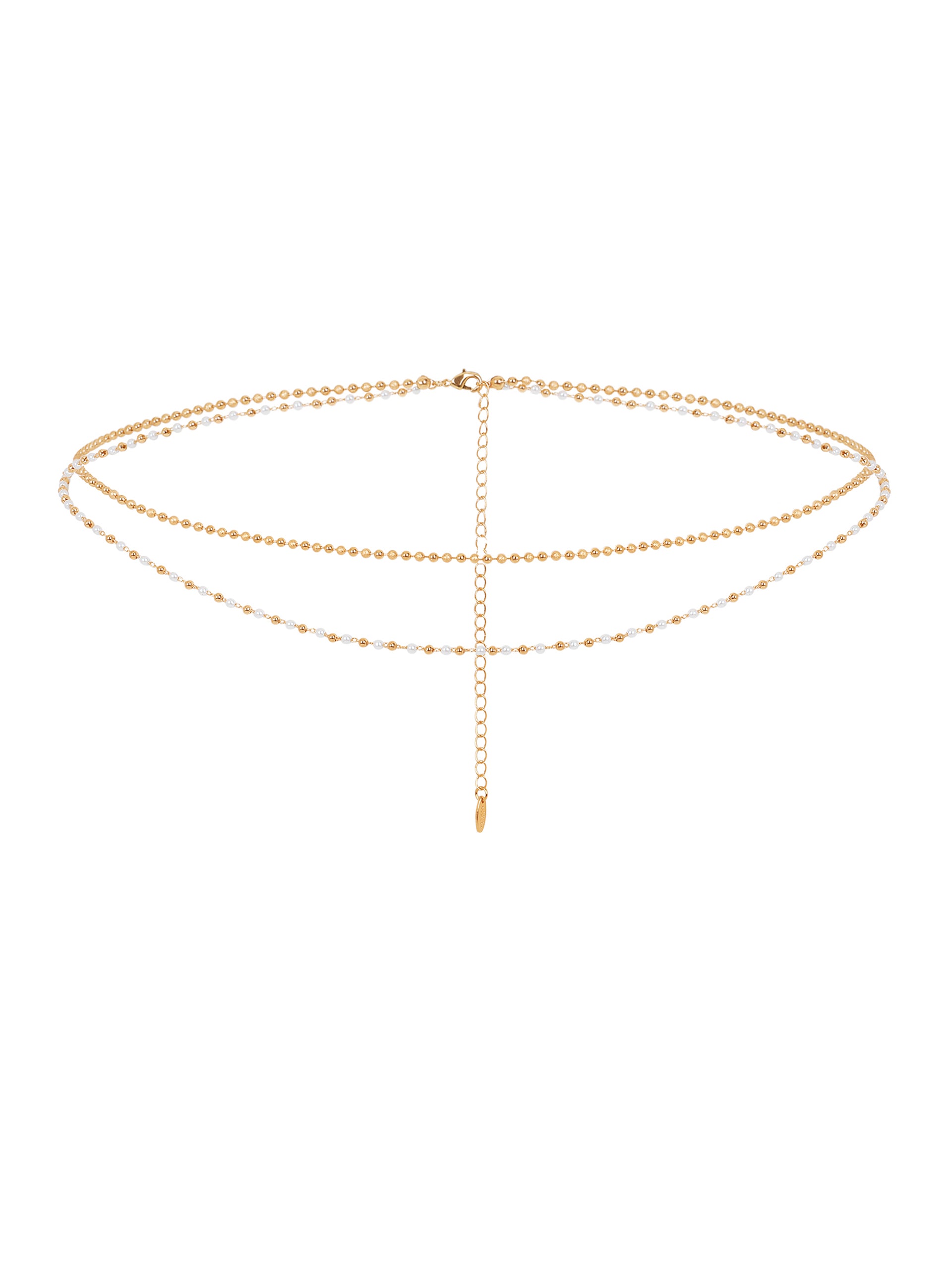 Pearl Strand Gold Body Chain