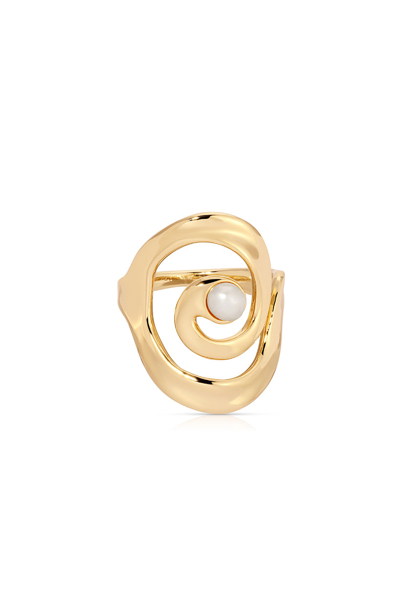 Aura Swirl Ring 18k Gold Plated