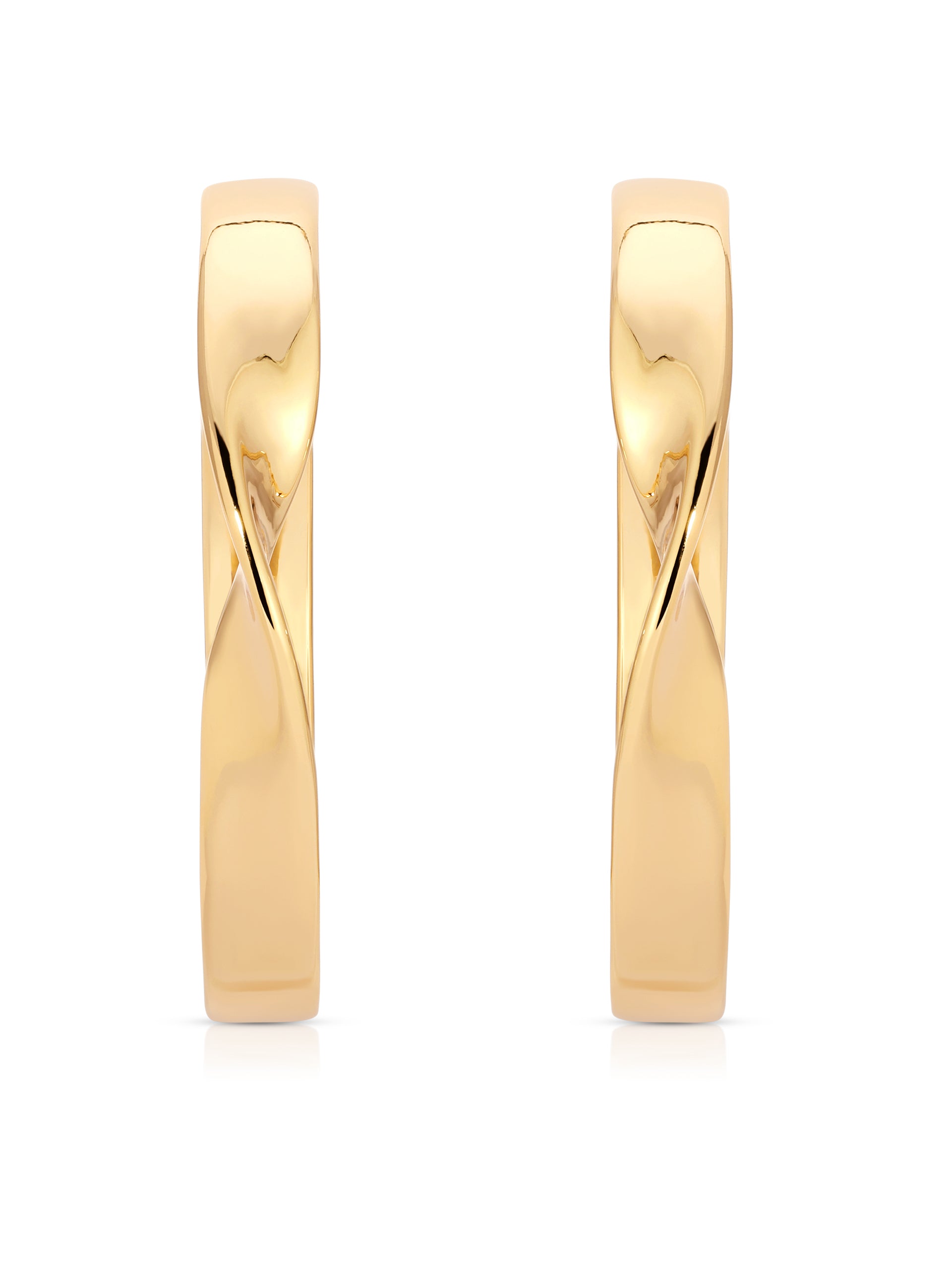 Heirloom Twist Large Hoops 18k Gold Plated 2