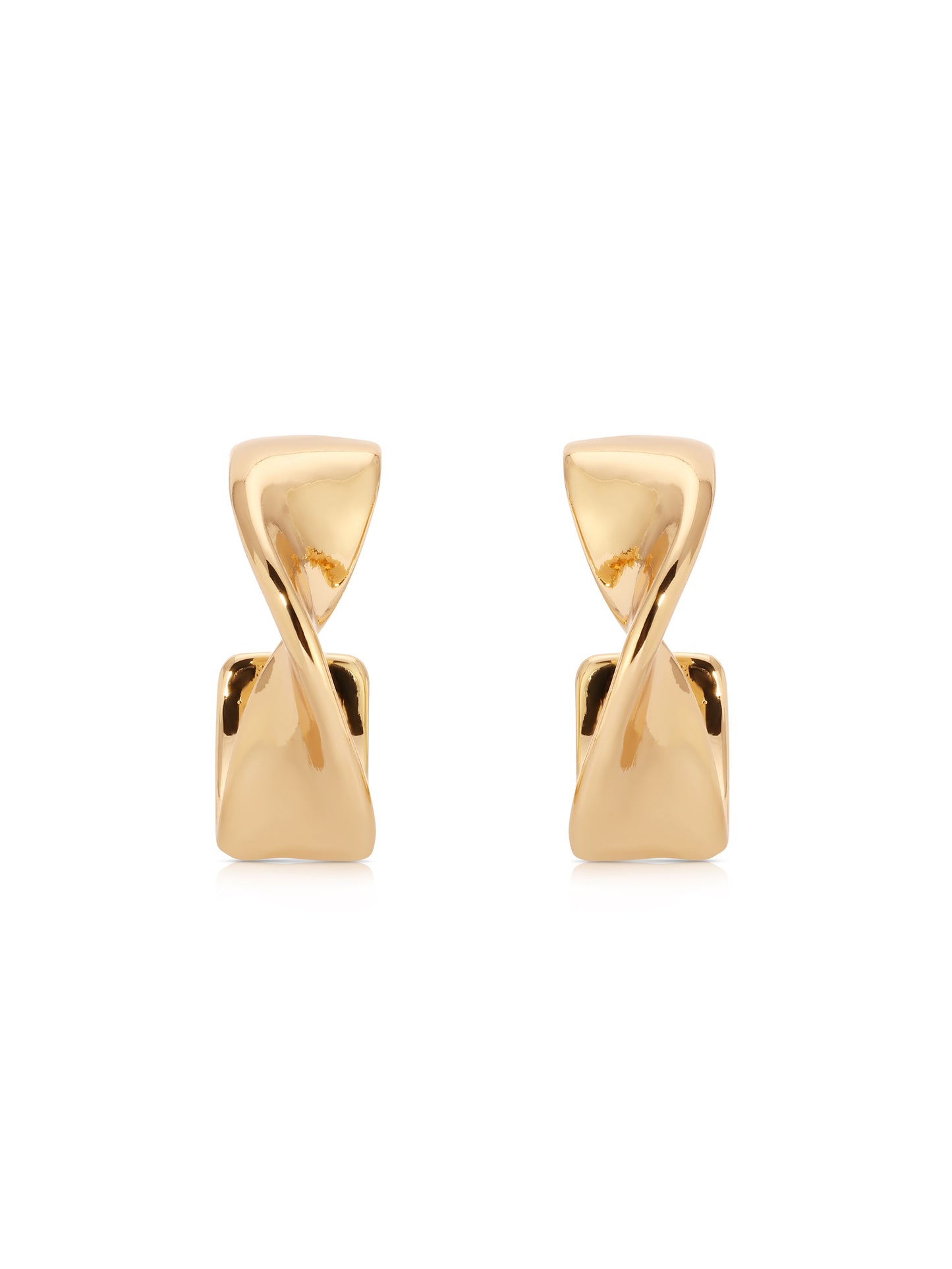 Heirloom Twist Small Hoops 18k Gold Plated 2