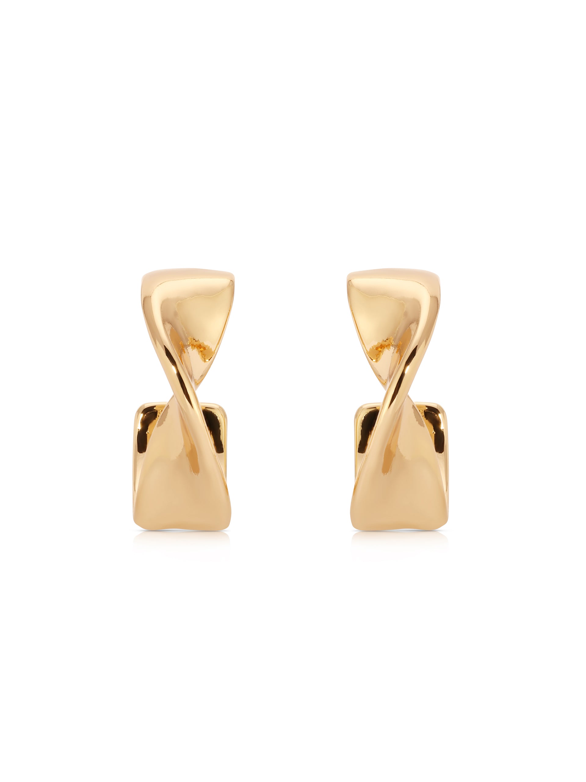 Heirloom Twist Small Hoops 18k Gold Plated 2