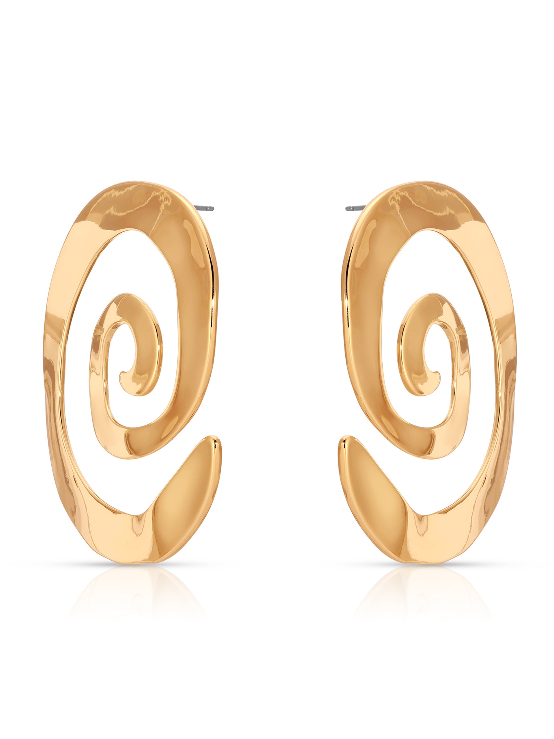 Aura Swirl Earrings 18k Gold Plated 2