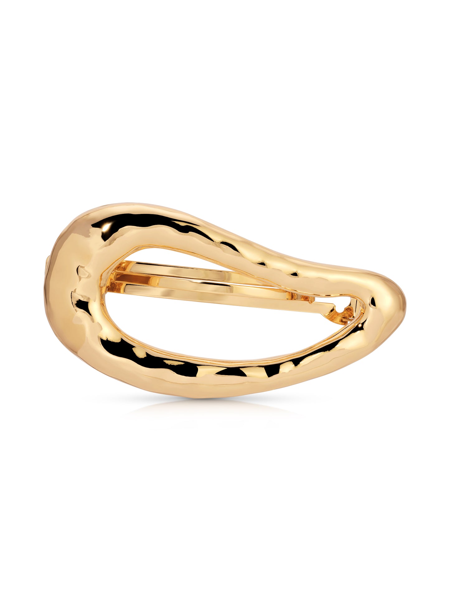 Liquid Wave Barrette Gold Tone