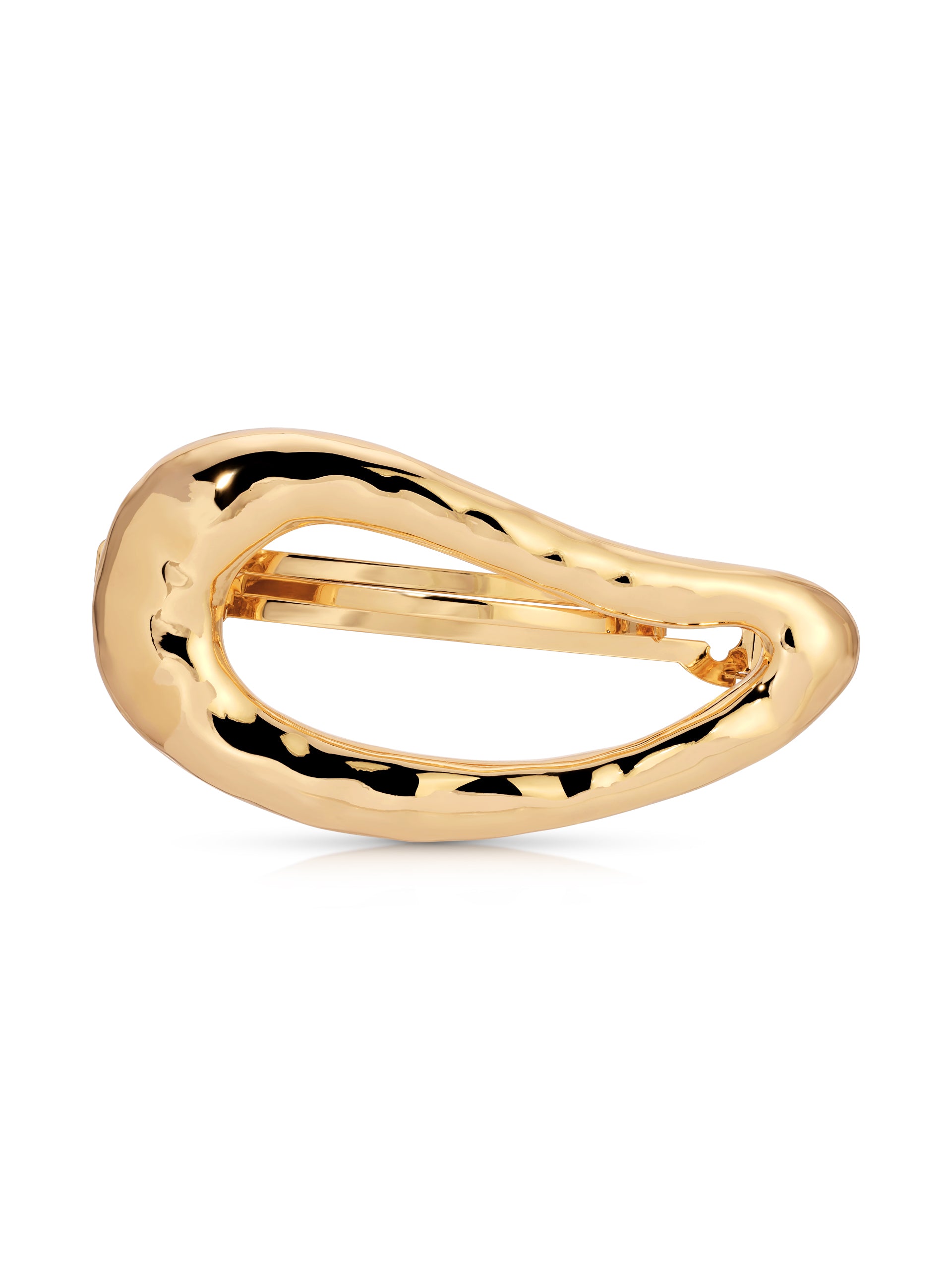 Liquid Wave Barrette Gold Tone