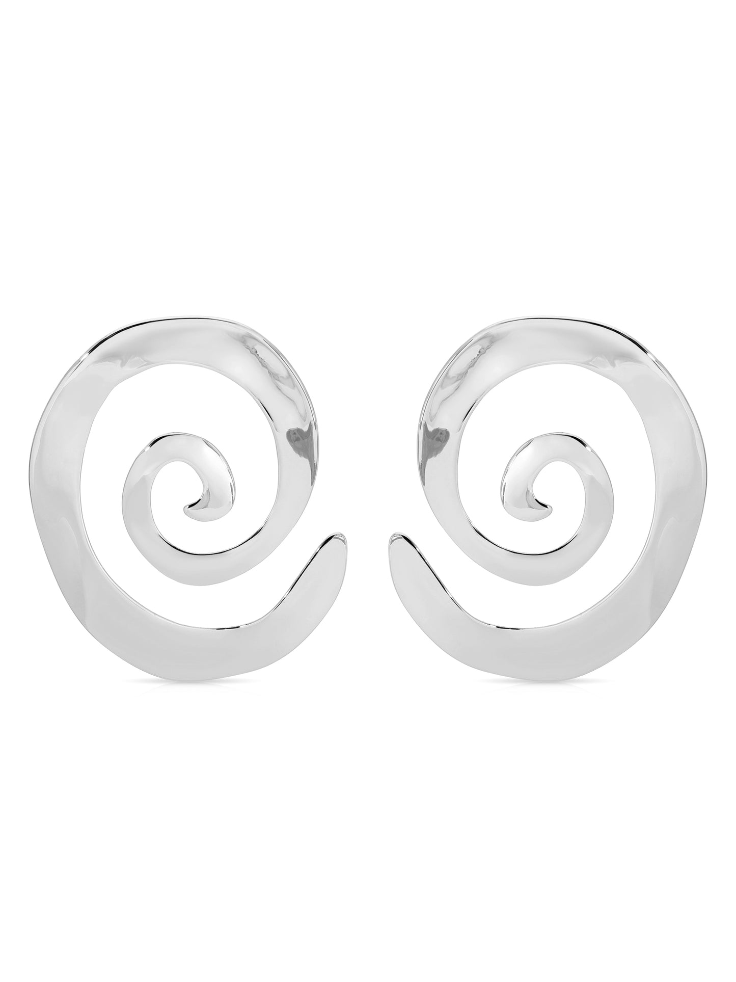 Aura Swirl Earrings Silver Plated 2