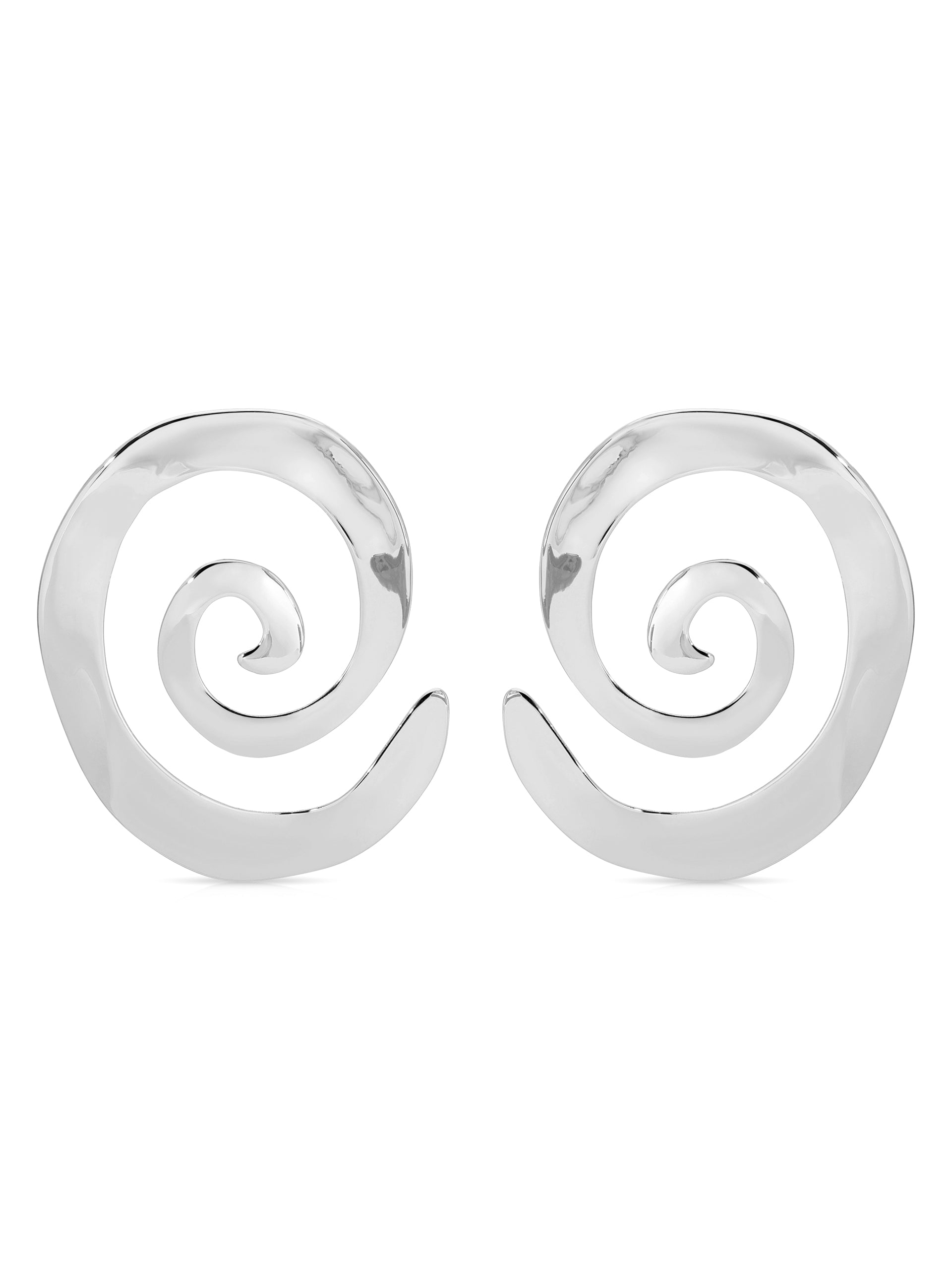 Aura Swirl Earrings Silver Plated 2