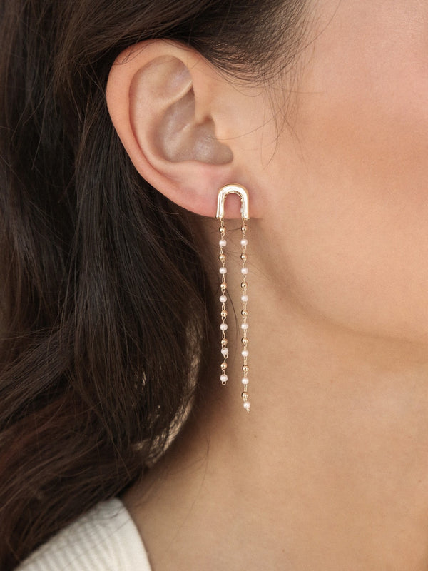 Double Chain Drop Earrings Second