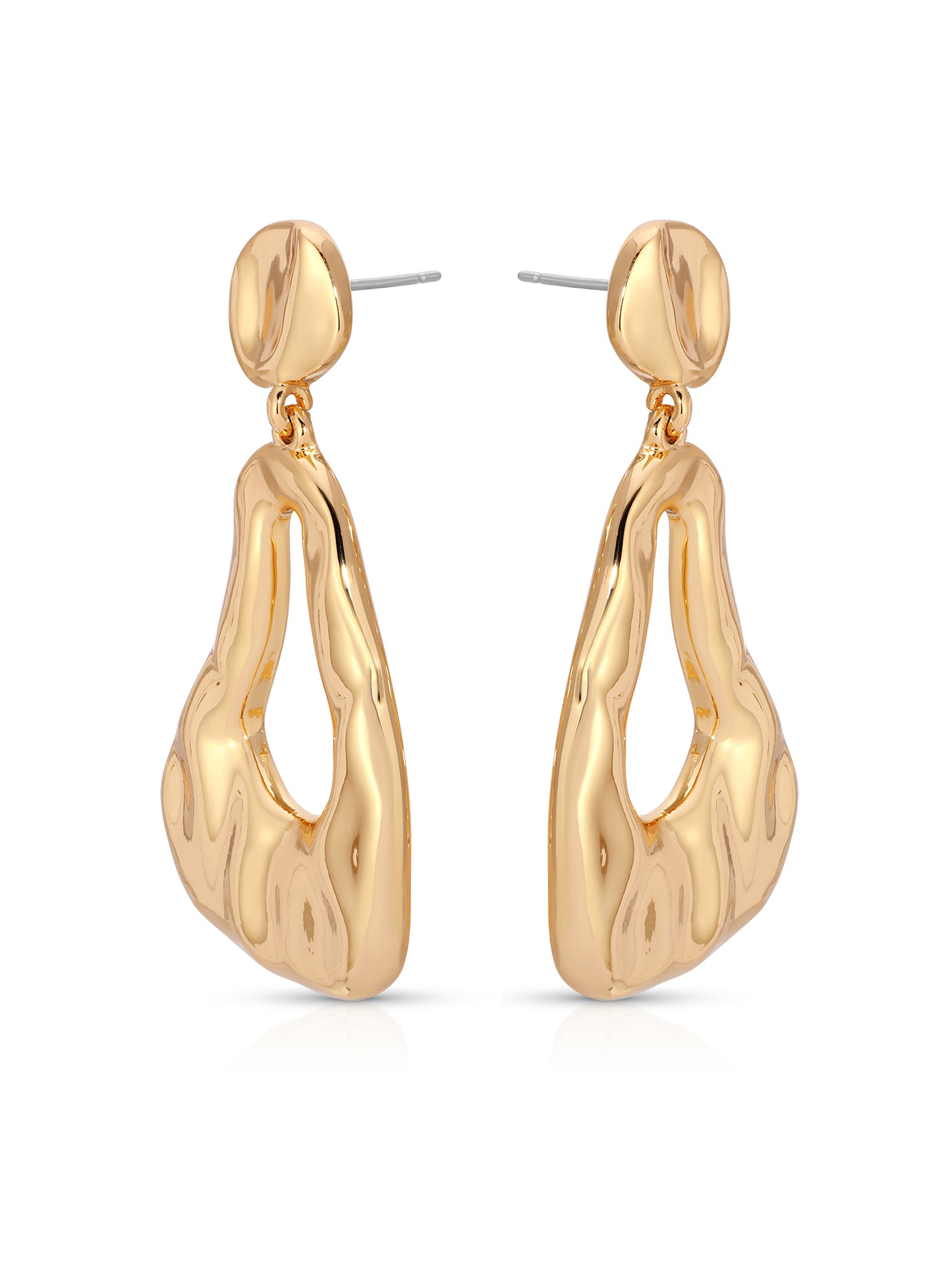 Molten Drop Earrings 18k Gold Plated 2