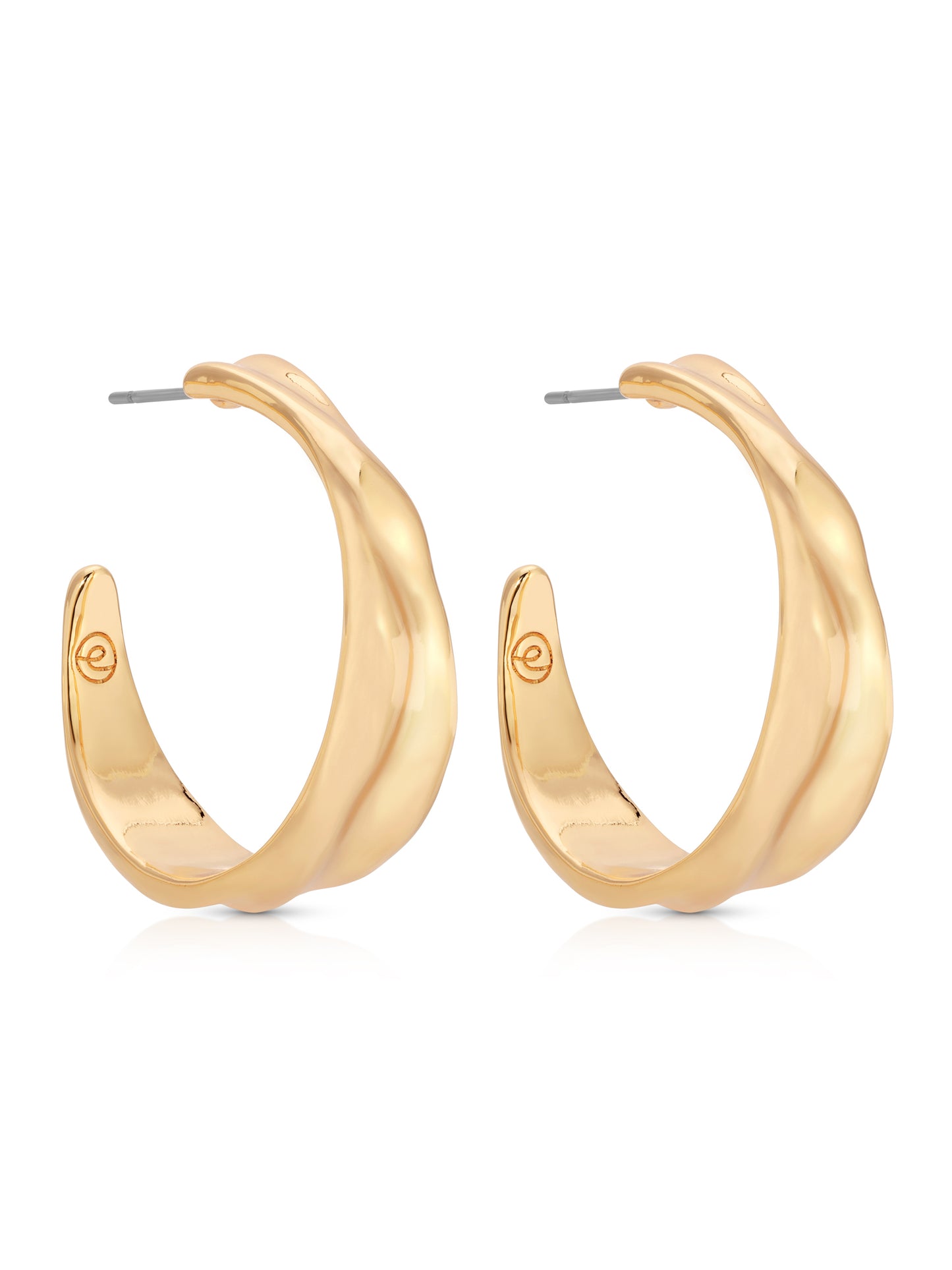 Liquid Luxe Hoops 18k Gold Plated 3