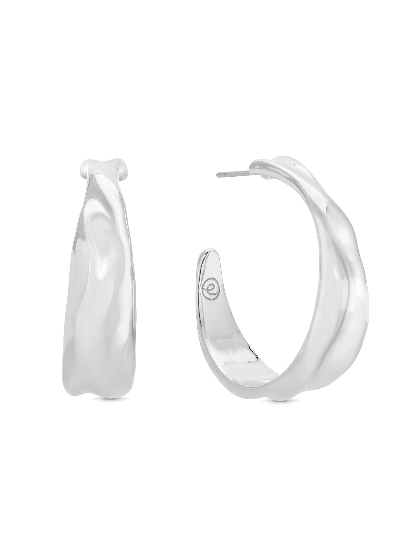Liquid Luxe Hoops Silver Plated 2