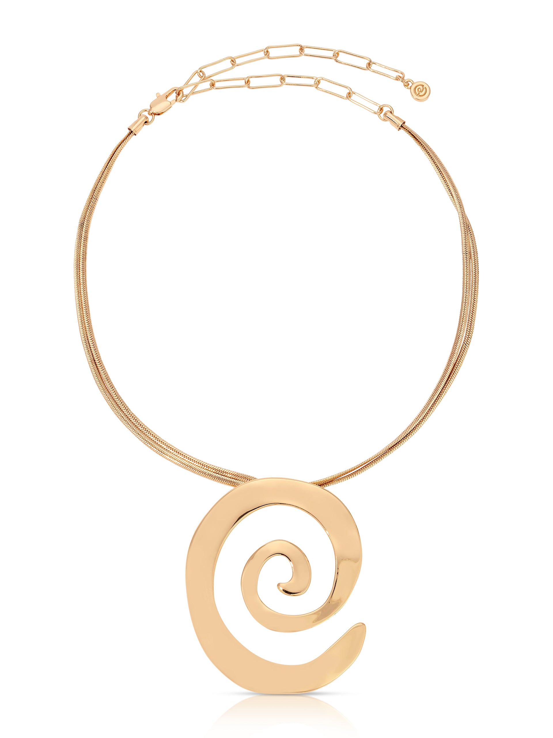 Aura Swirl Necklace 18k Gold Plated